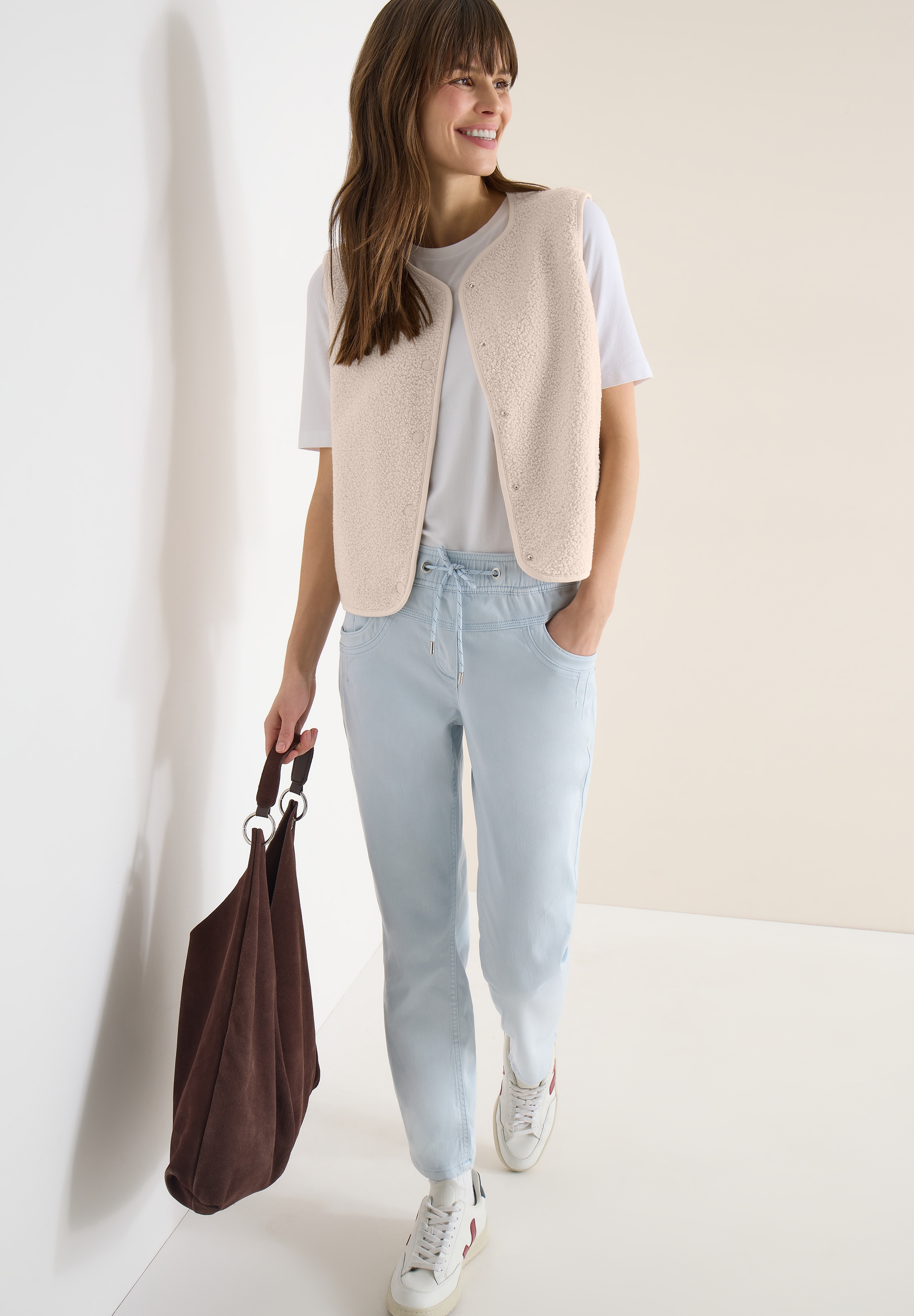 Cecil Gilet en fourrure »Curly fake Wool« in Woll-Optik