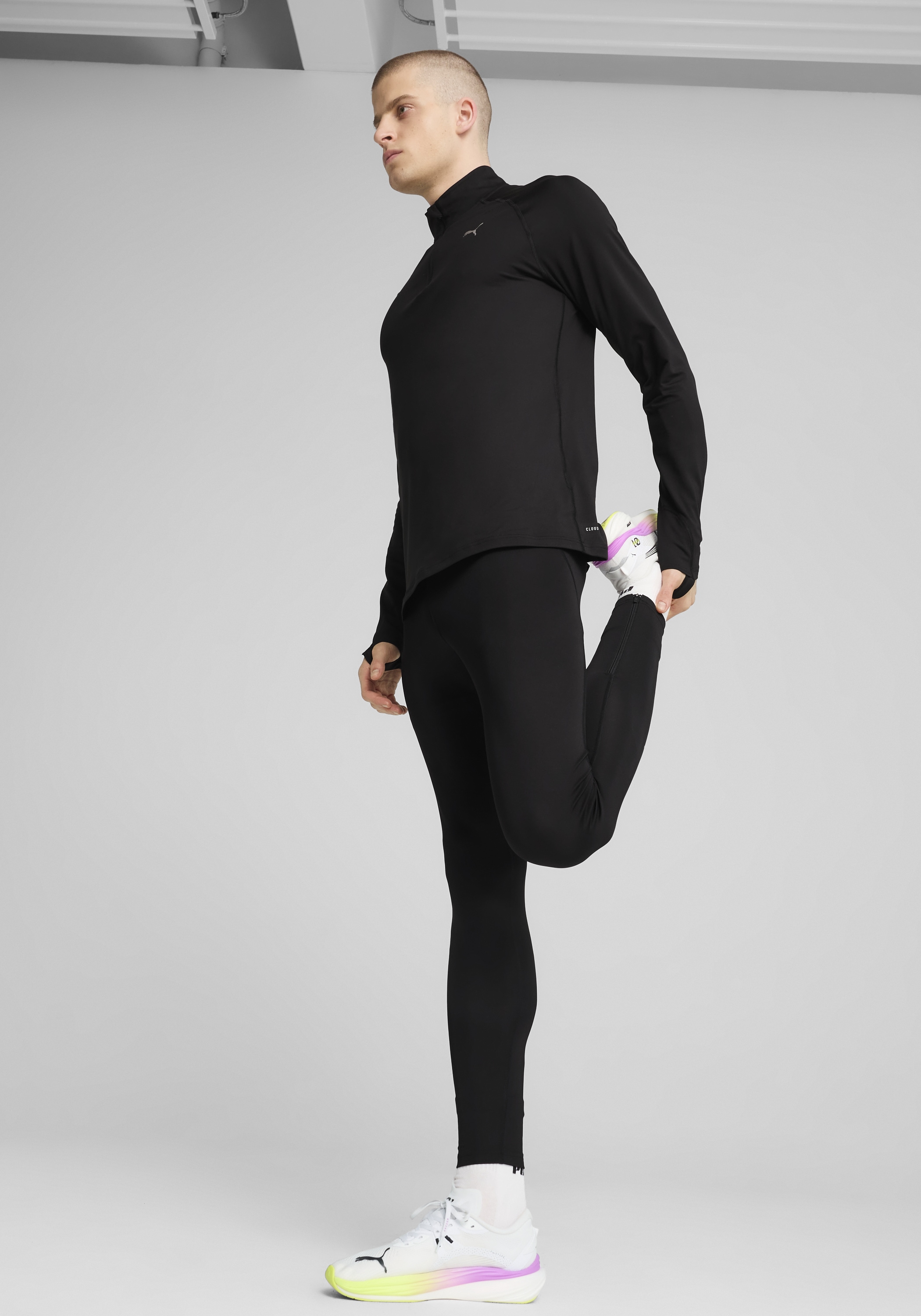 PUMA T-shirt de course »M RUN VELOCITY CLOUDSPUN 14 ZIP« Regular Fit, avec fermeture éclair 1/4, technologie DryCELL