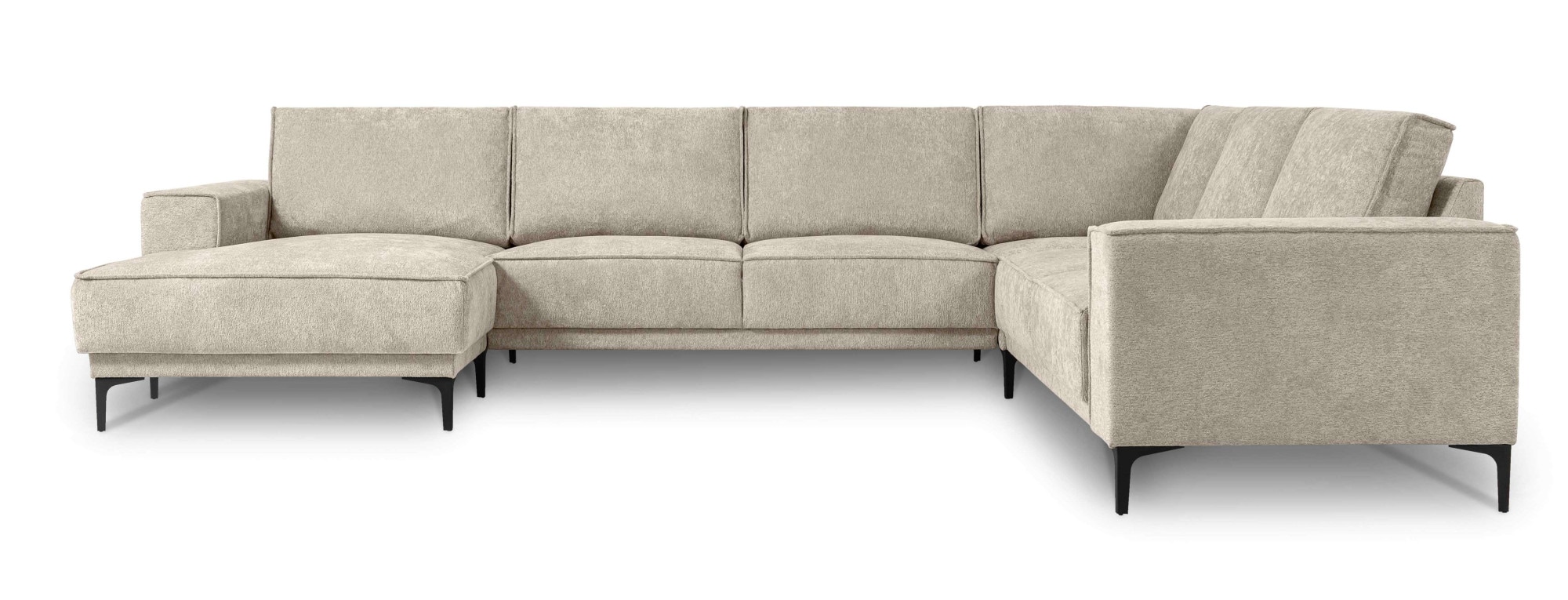 Home affaire Wohnlandschaft »OLAND Bouclé U-Form, XXL, B: 342 cm, Skandi-Design« Skandi-Design in Struktur, Flachgewebe, Luxus-Microfaser, Boucle