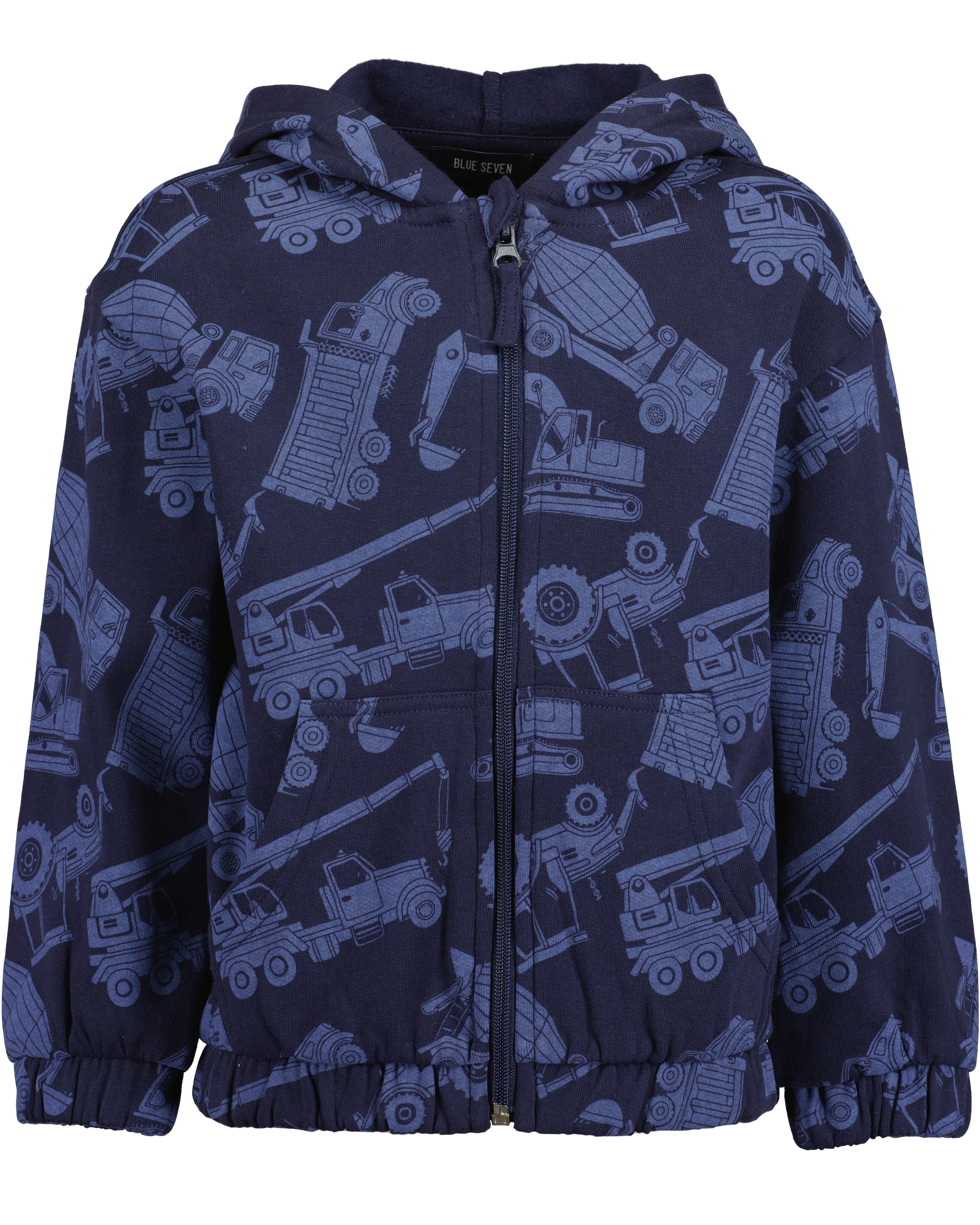 Image of Blue Seven Kapuzensweatjacke Baumwolle, toller Alloverdruck