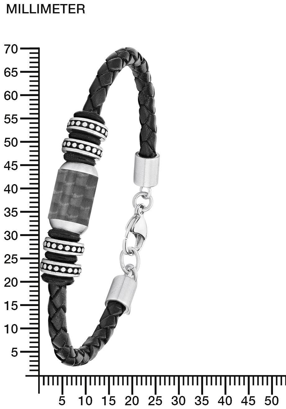 s.Oliver Lederarmband »Hauptkollektion, 2026108«, mit Carbon