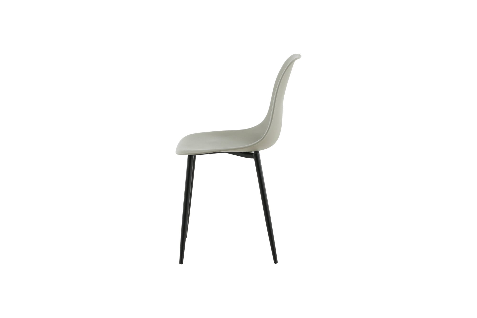 Venture Home Chaise de salle à manger »Polar Plastic, 2er-Set Esszimmerstühle in Schwarz, pflegeleicht« () 2 cuischaise rembourrée, assise coque dure, pieds métalliques, courbée, moderne