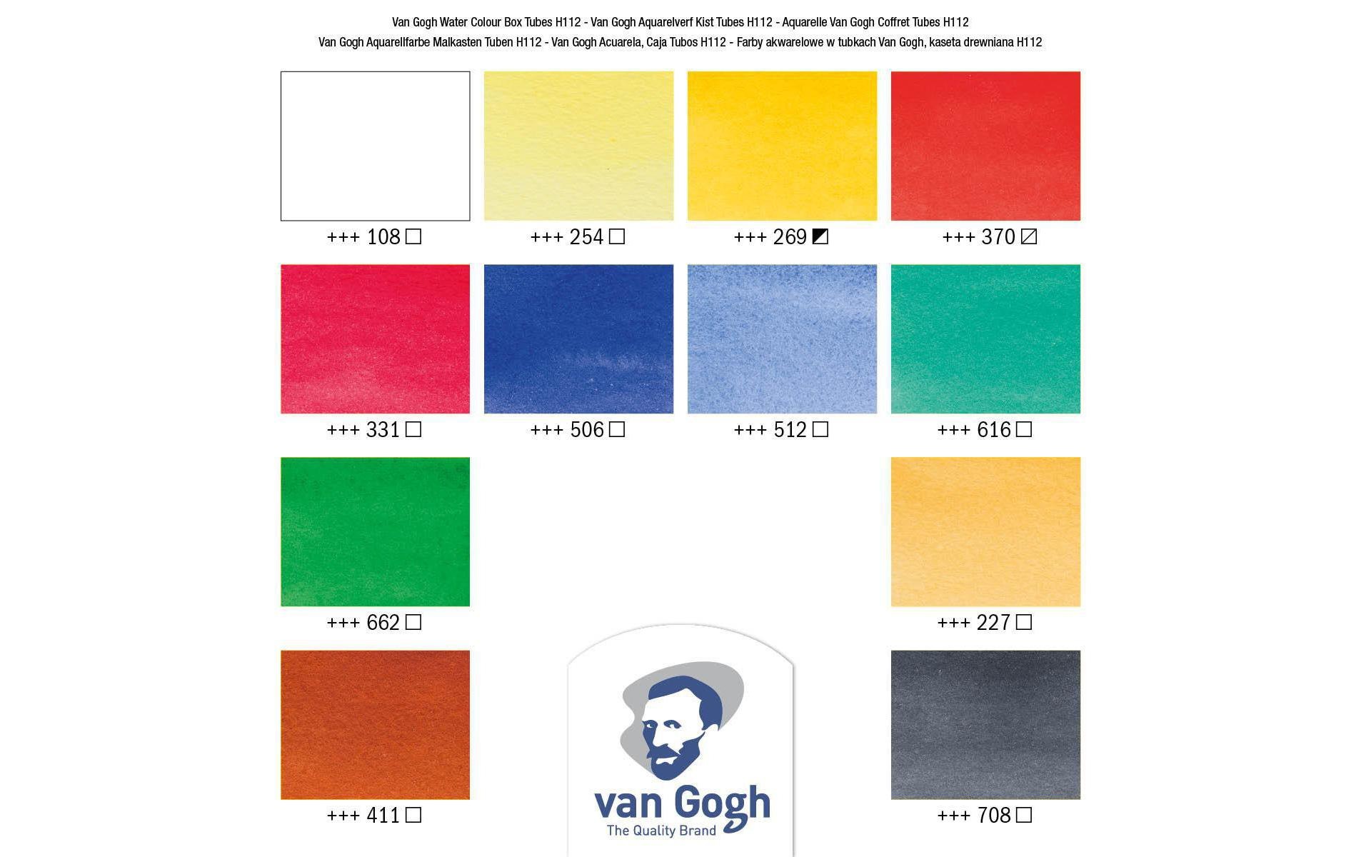 Aquarellfarbe »Van Gogh Malkasten 12er-Set, Mehrfarbig«