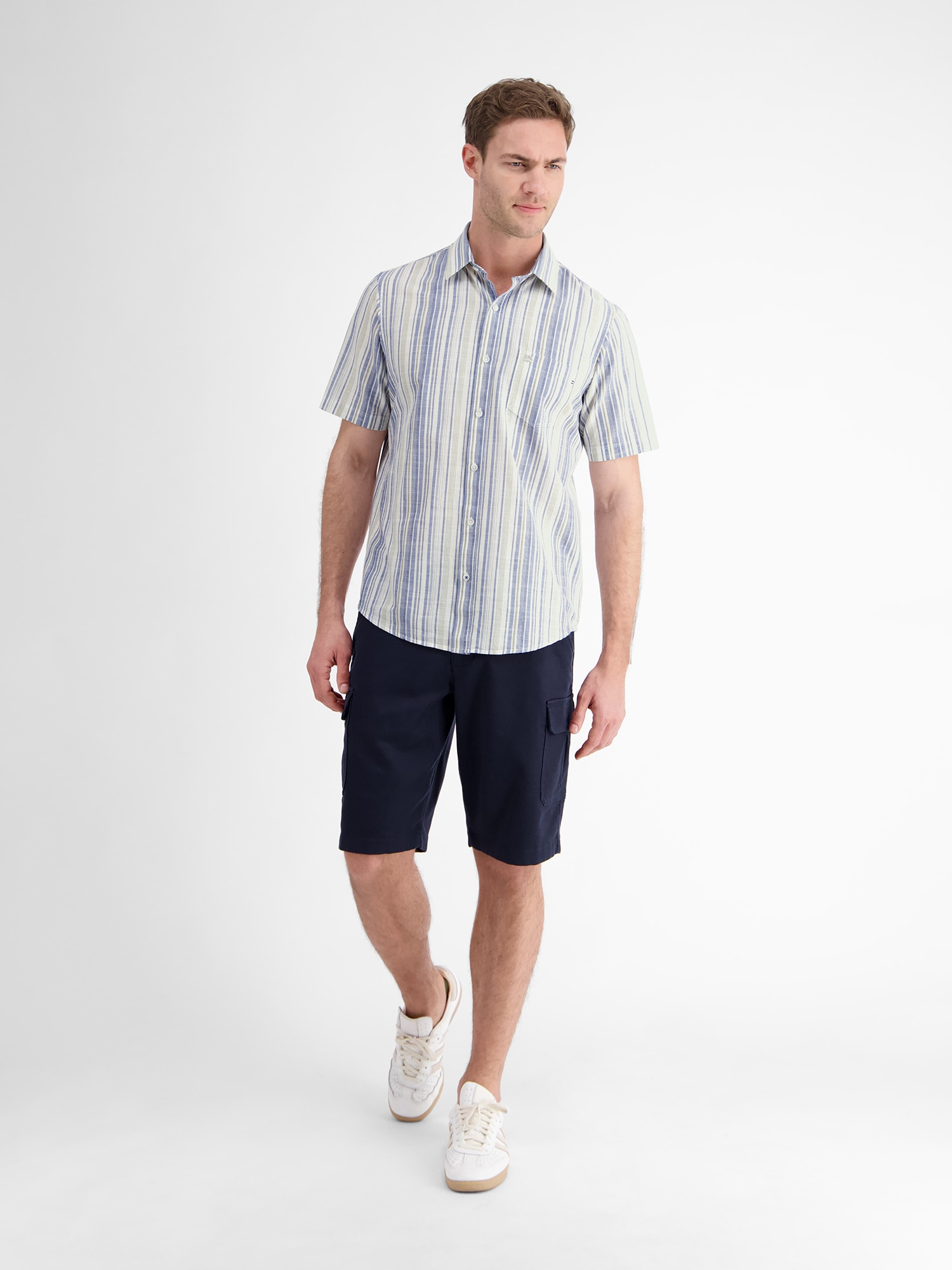 LERROS Chemise à manches courtes »Herren Halbarmhemd, gestreift«