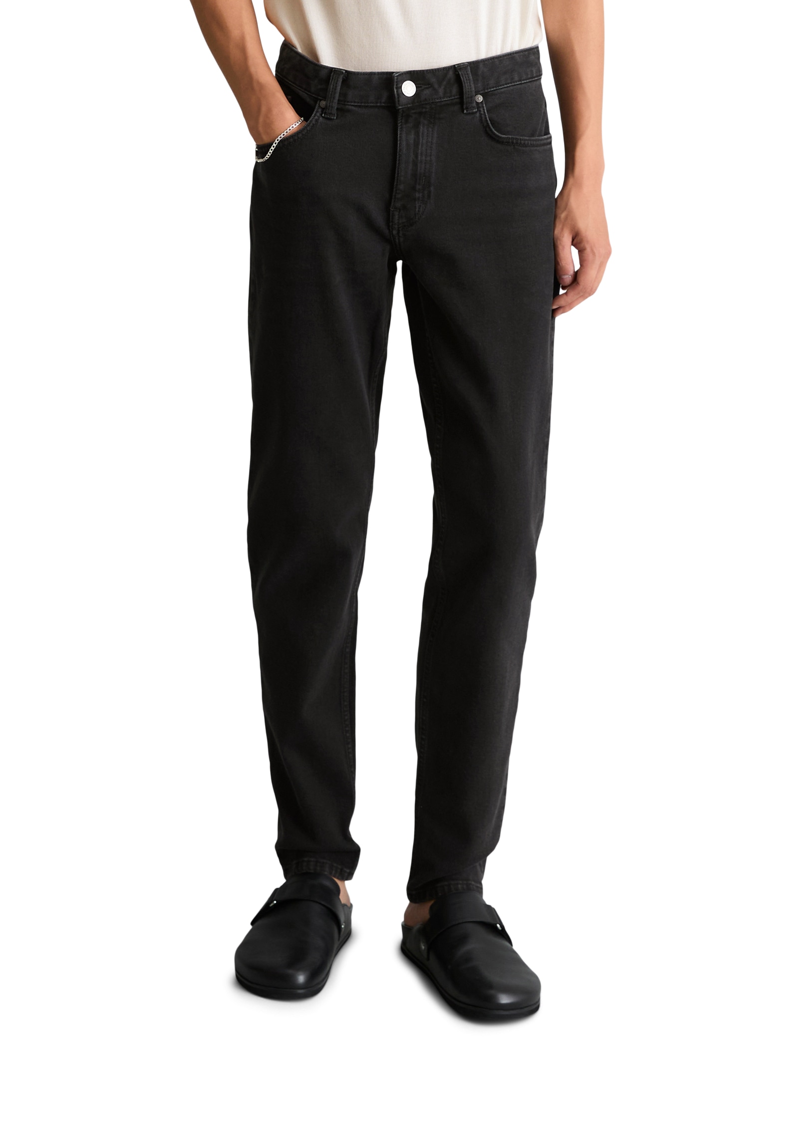 Marc O'Polo DENIM Jeans taille basse modèle Aric tapered en mélange coton bio