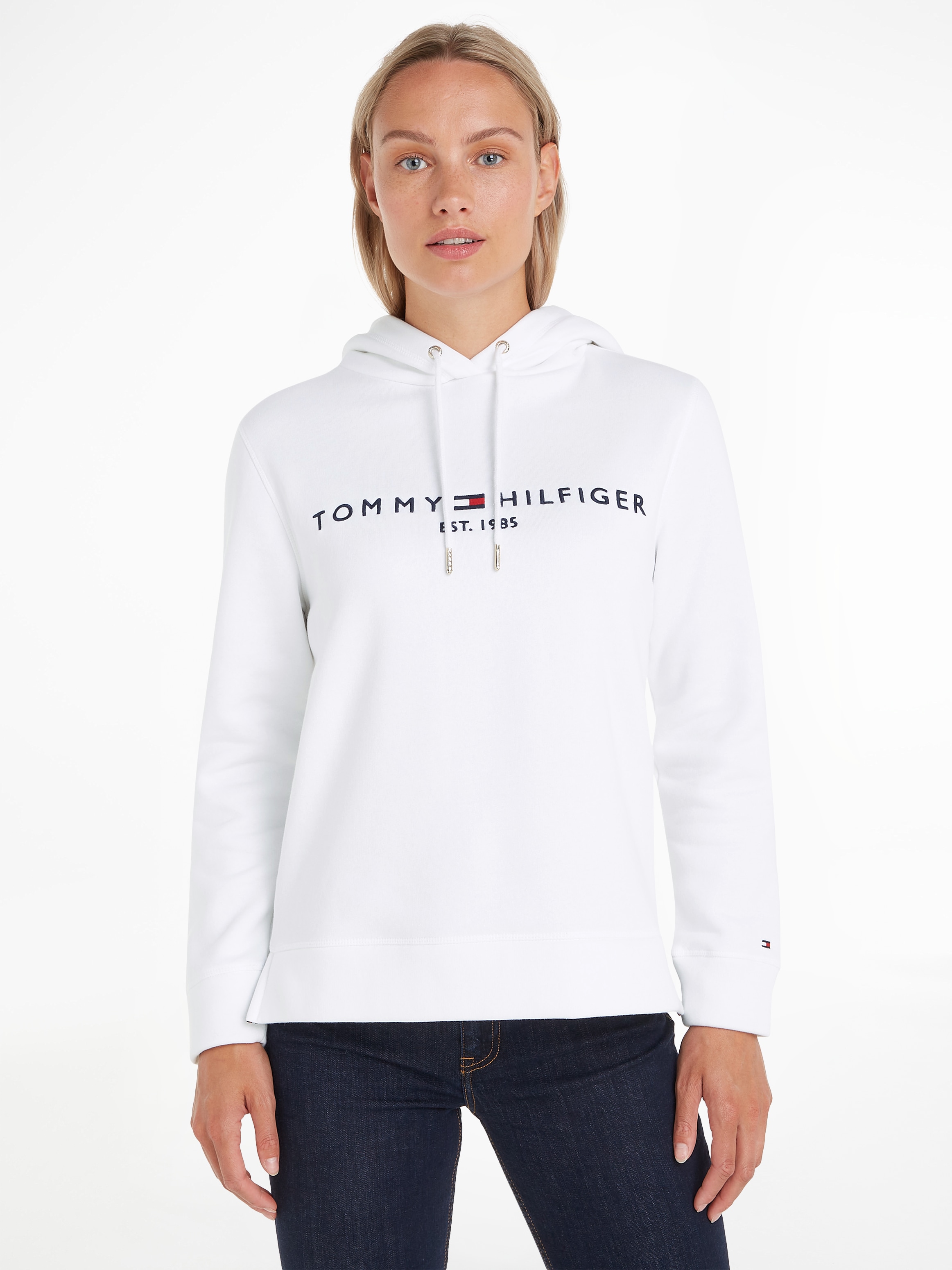 Kapuzensweatshirt, mit Tommy Hilfiger Logostickerei