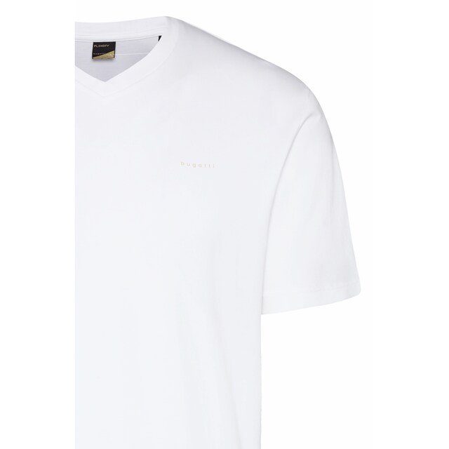 ♕ bugatti T-Shirt, mit V-Ausschnitt versandkostenfrei auf