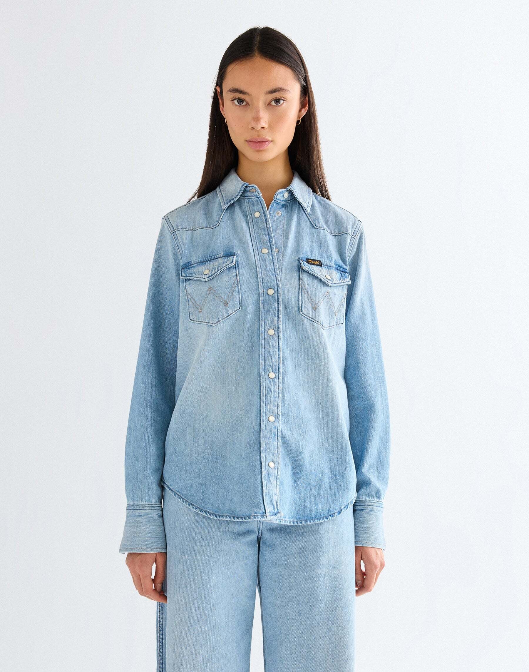 Wrangler Jeansbluse »WRANGLER Jeanshemd Heritage«