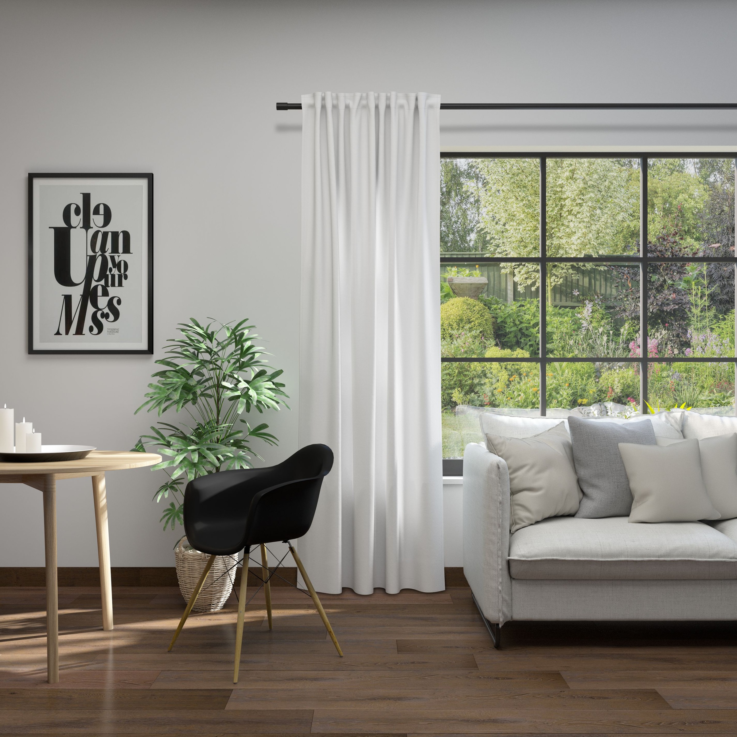 Image of Neutex for you Vorhang "Linessa" verdeckte Schlaufen 1 Stk. tlg. HxB: 245x137, Schal mit verdeckten Schlaufen