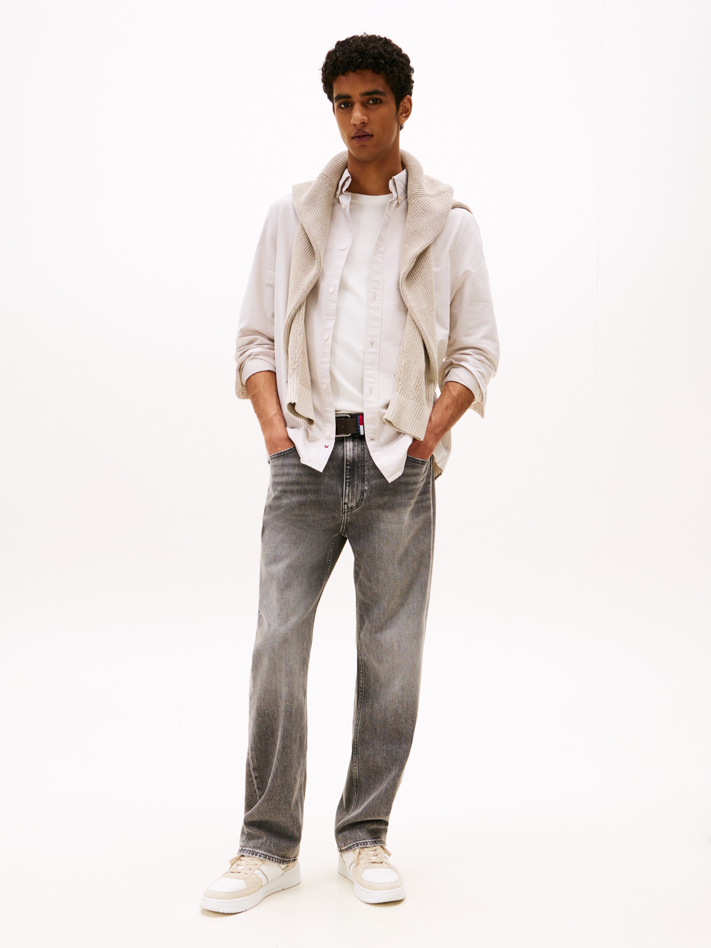 Tommy Jeans Langarmhemd »TJM REG OXFORD SHIRT EXT« Mit Rundhalsausschnitt