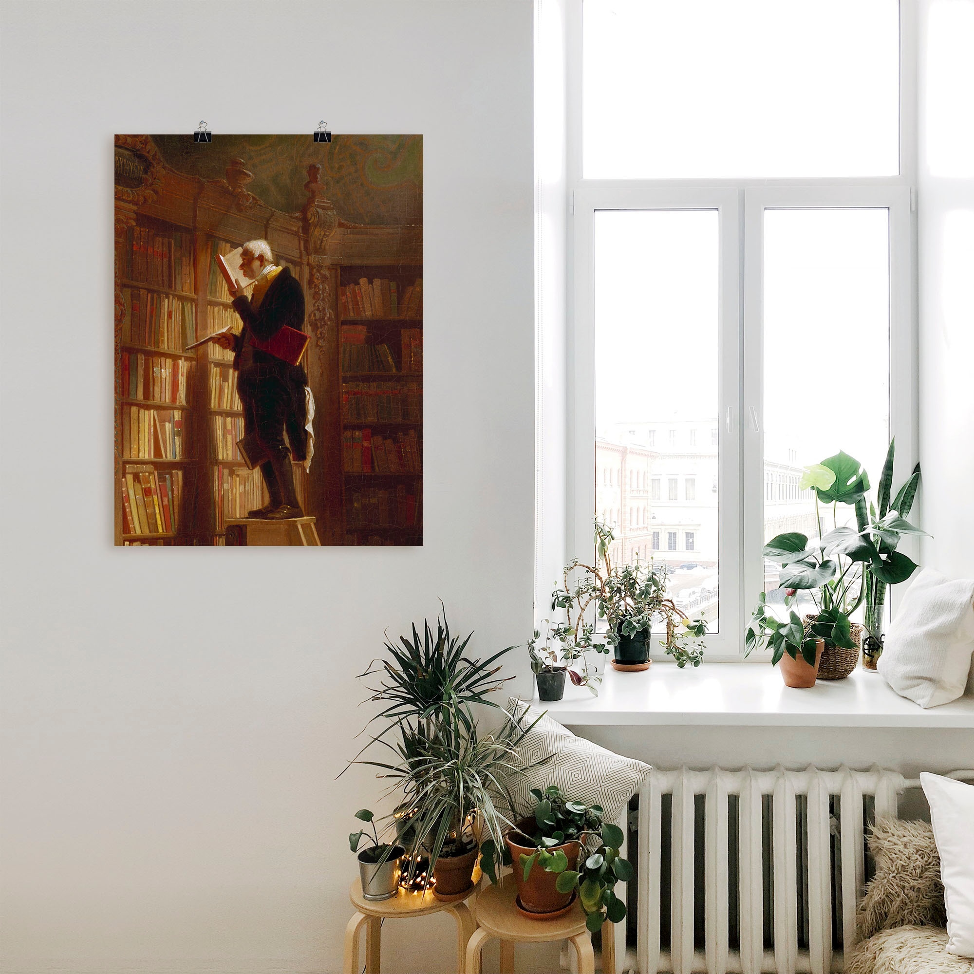 Artland Wandbild »Der Bücherwurm (Detail). Um 1850« Mann 1 Stk. tlg. als Leinwandbild, Poster in verschied. Grössen