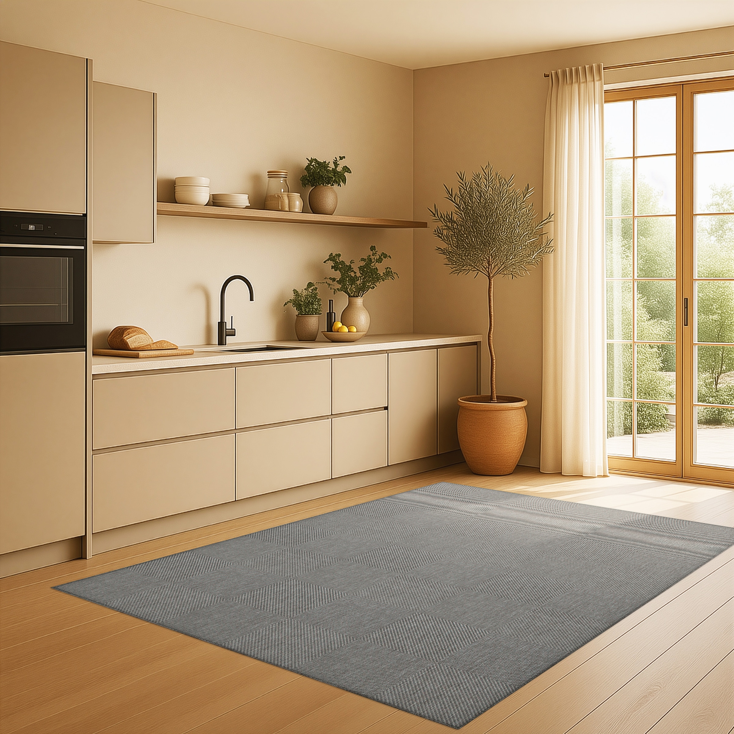 GOODproduct Teppich »Anna, auch als Läufer erhältlich« rechteckig 3 mm Höhe In- und Outdoor geeignet, Sisal-Optik, Wetterfest & UV-beständig