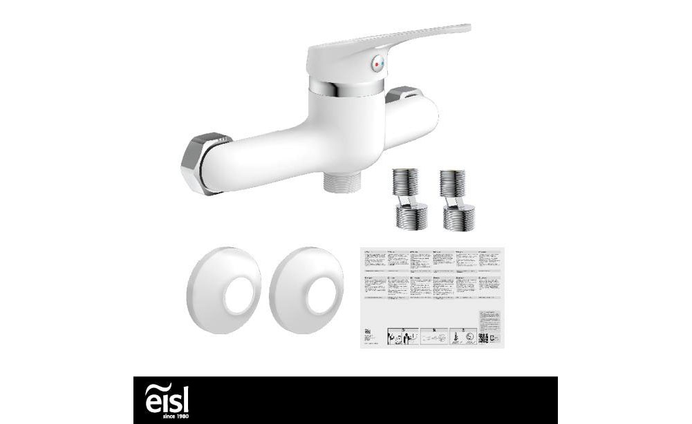 Eisl Robinetterie de douche »SPEED« robinet de salle de bain, mitigeur douche blanc/chrome