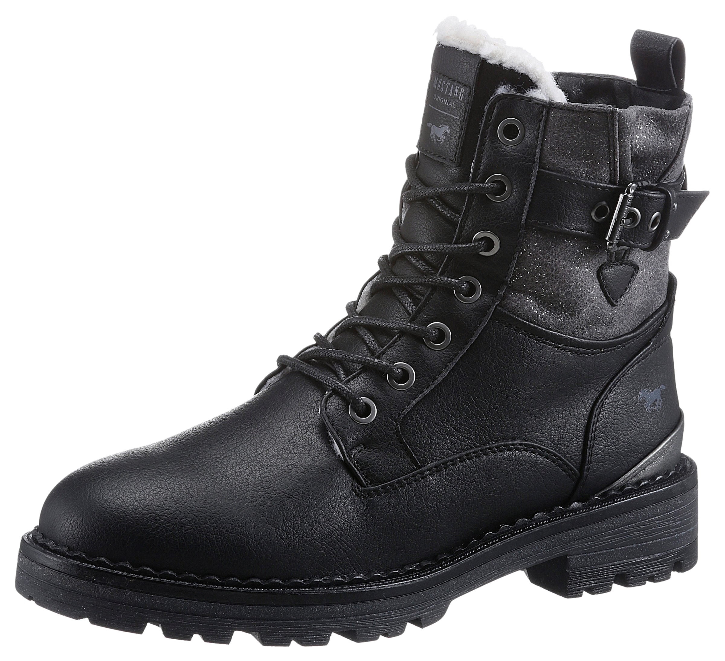 Mustang Shoes Winterboots, mit Anziehlasche und Zierschnalle