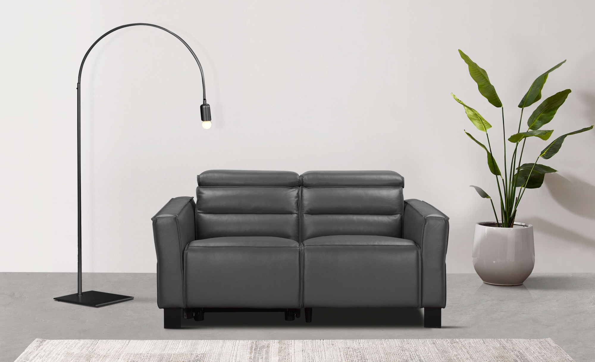 Home affaire 2-Sitzer »Carpari, 162 cm, mit manueller od. elektrischer Relaxfunktion« (USB A/C), sowie Kopfteilverstellung