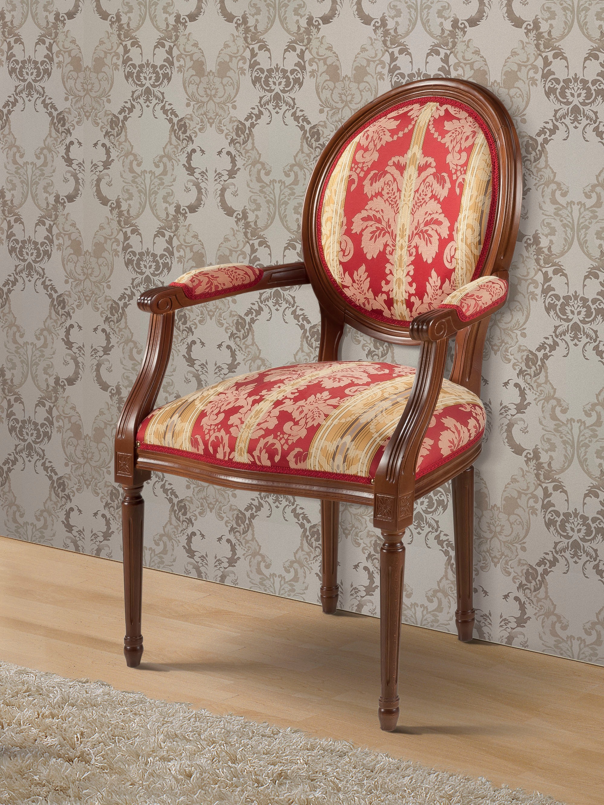 Home affaire Armlehnstuhl »Stühle Valentina«, 1 St., Baumwolle-Polyester, Breite 60 cm