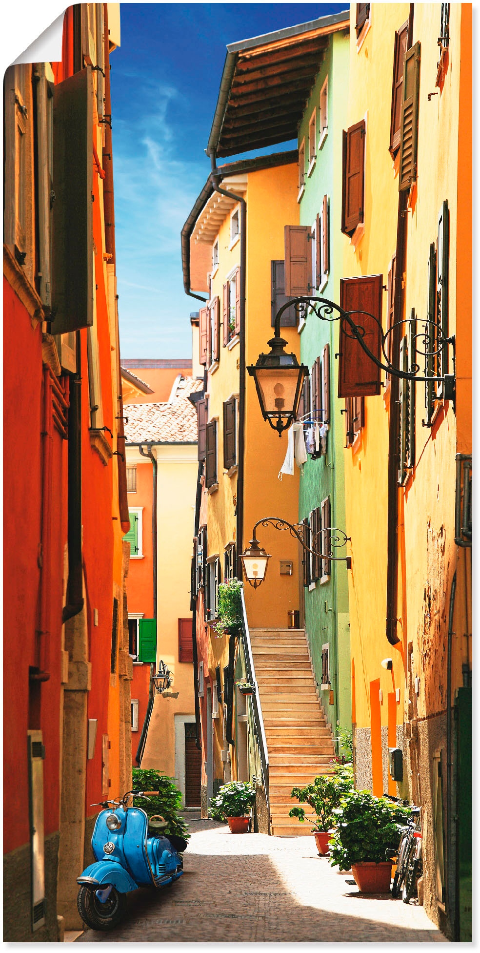Artland Wandaufkleber kaufen als oder in Elemente, versch. (1 Leinwandbild, Architektonische Grössen »Altstadtgasse Garda«, del St.), Riva Wandbild Poster