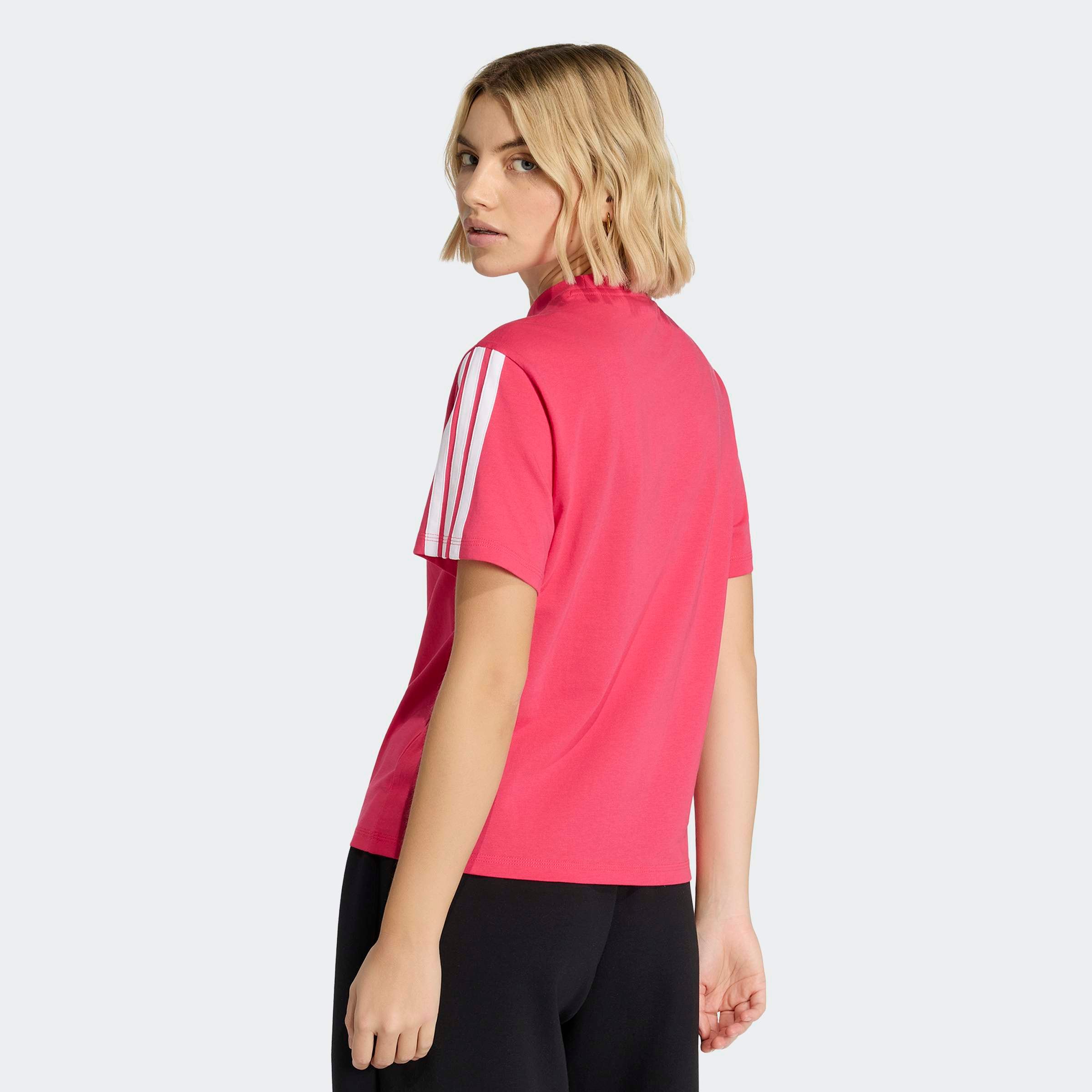 adidas Sportswear T-shirt »W 3S SJ T B« classiques 3 bandes sur les manches, sans fermeture