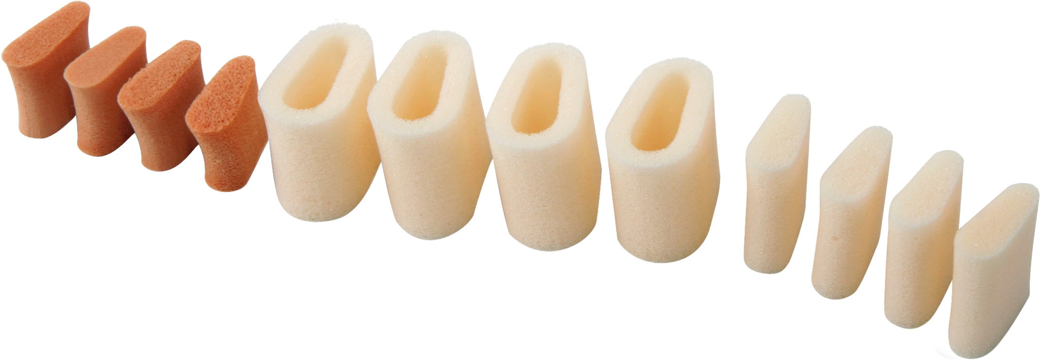Fussgut Zehenspreizer »12-teiliges Zehentrenner-Set "Variant"a«, 3in1 Zehenkorrektor Set, Druckentlastung, bei Schwielen & Hühneraugen