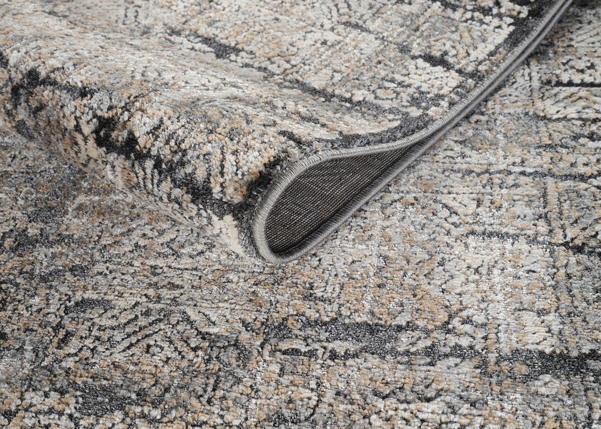 my home Chemin de table »Selin« Rectangulaire 9 mm Höhe dezenter Glanz, Schrumpf-Garn-Effekt, im Vintage-Look, dichte Qualität