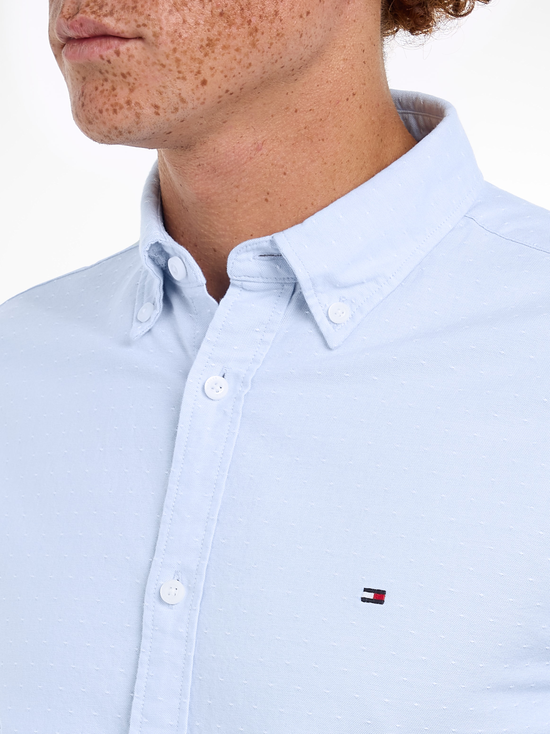 Tommy Hilfiger Langarmhemd »OXFORD DOBBY Slim Fit SHIRT«