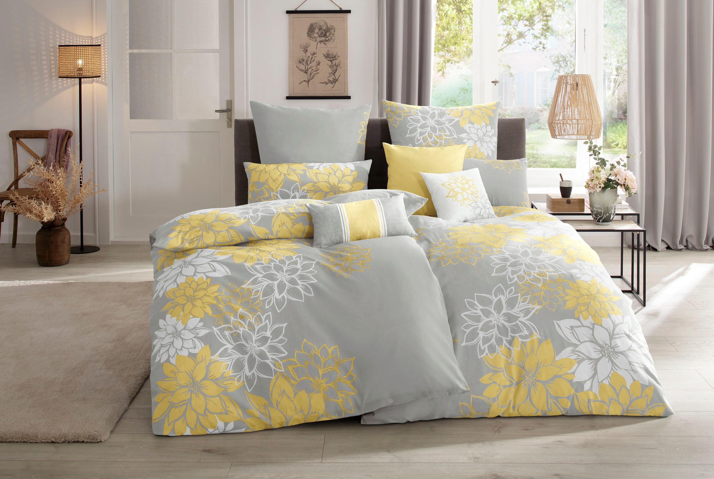Image of GOODproduct Bettwäsche "Susan in Gr. 135x200 oder 155x220 cm" 2 in verschiedenen Qualitäten, romantische Bettwäsche mit Blumen