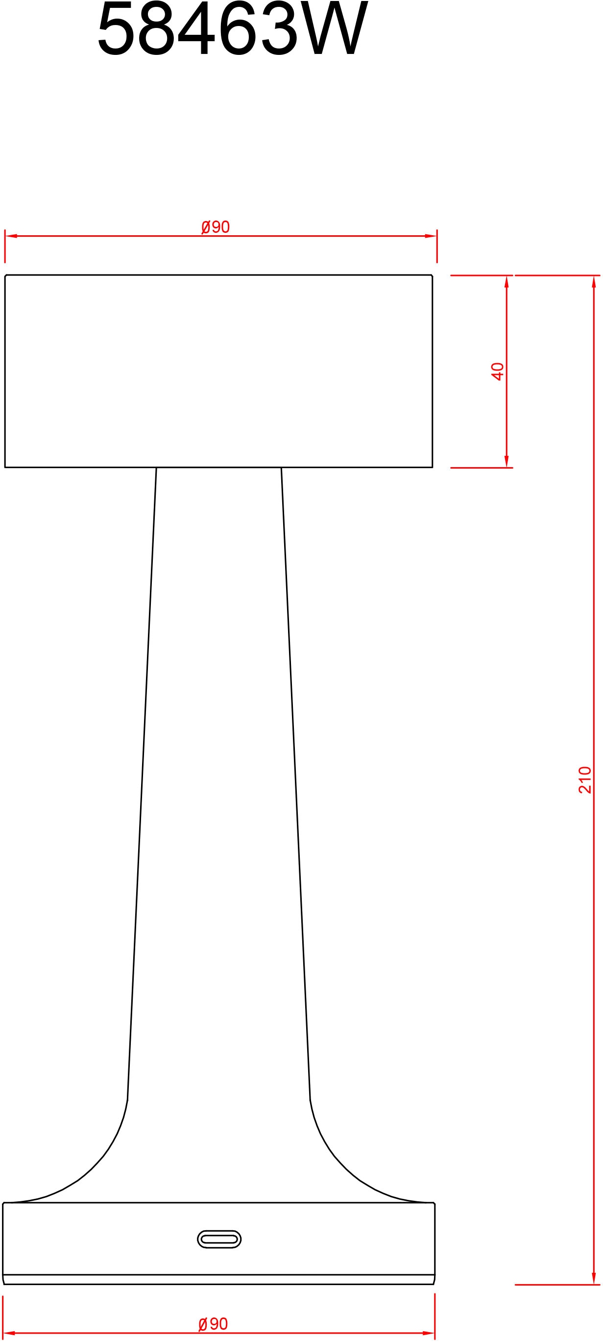 GLOBO LIGHTING Lampe de table LED »ANGELIKA - Akkutischleuchte« 1 cuis blanc chaud - blanc froid Design Tischleuchte, Akku, modern,  Akkulampe, CCT