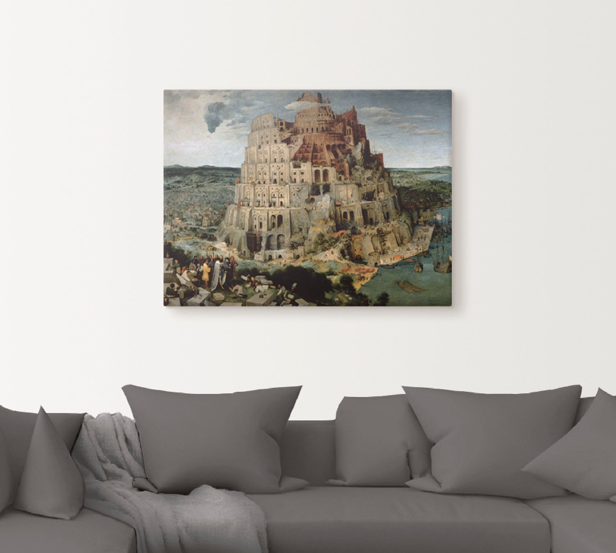 Artland Wandbild »Der Turmbau von Babel. 1563«, Gebäude, (1 St.), als Leinwandbild, Poster in verschied. Grössen