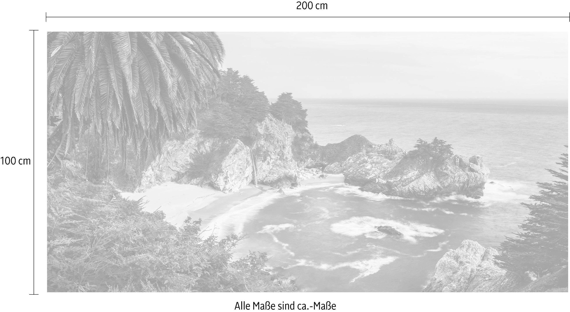 Komar Vliestapete »Digitaldruck Vlies -  Paradise Falls - Grösse 200 x 100 cm« bedruckt glatt Wohnzimmer, Schlafzimmer