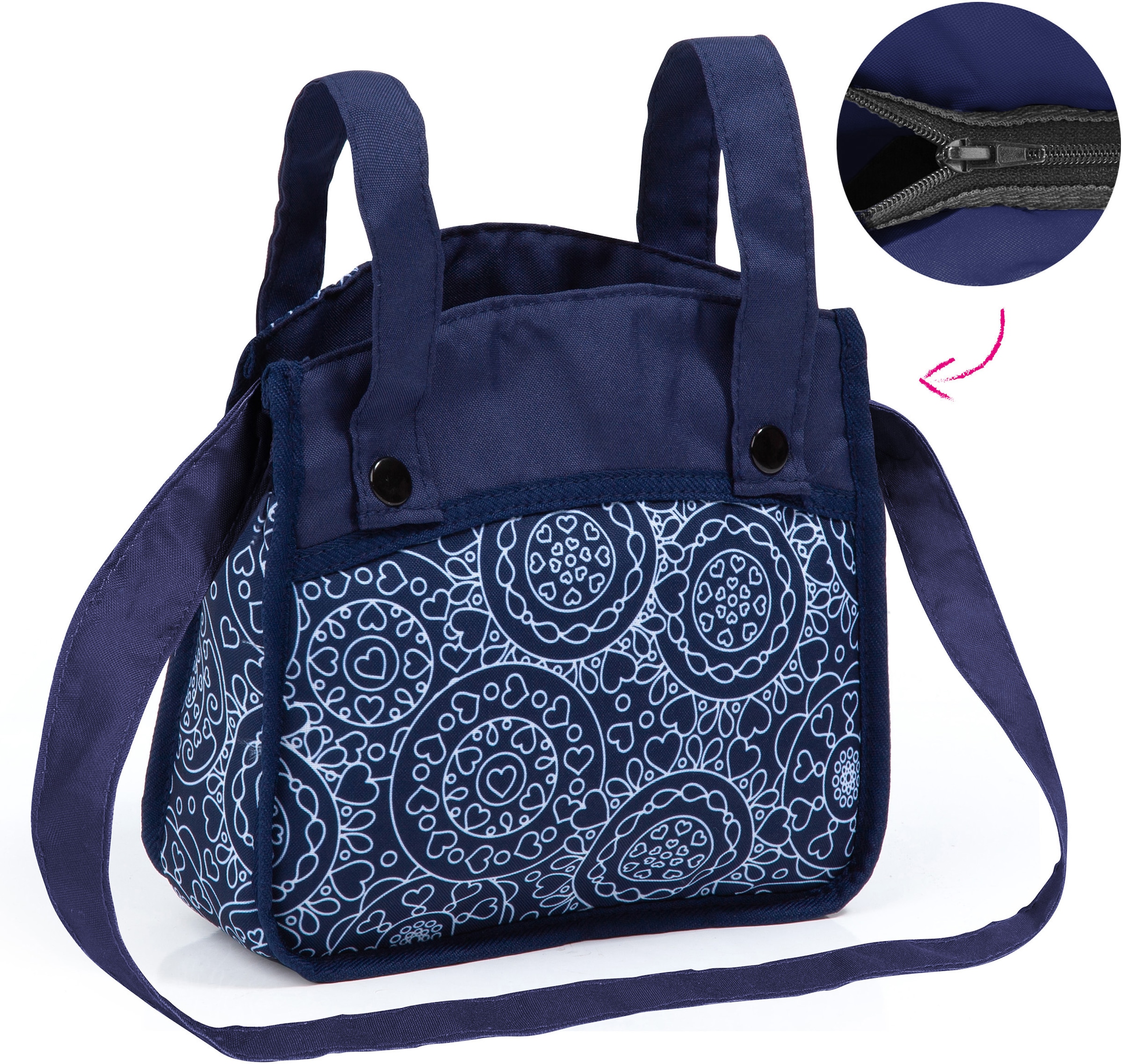 Bayer Kombi-Puppenwagen »Vario, Blau«, inkl. Wickeltasche