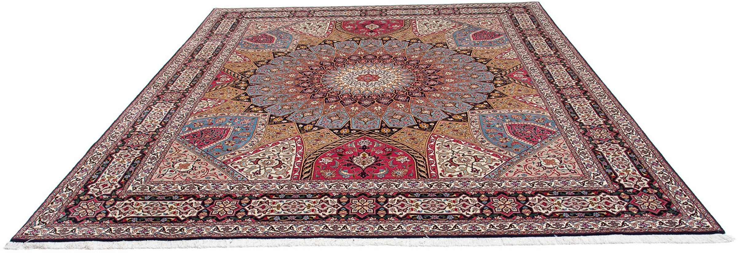 Image of morgenland Orientteppich »Perser - Täbriz - Royal - 304 x 255 cm - mehrfarbig«, rechteckig, 7 mm Höhe, Wohnzimmer, Handgeknüpft, Einzelstück mit Zertifikat bei Ackermann Versand Schweiz