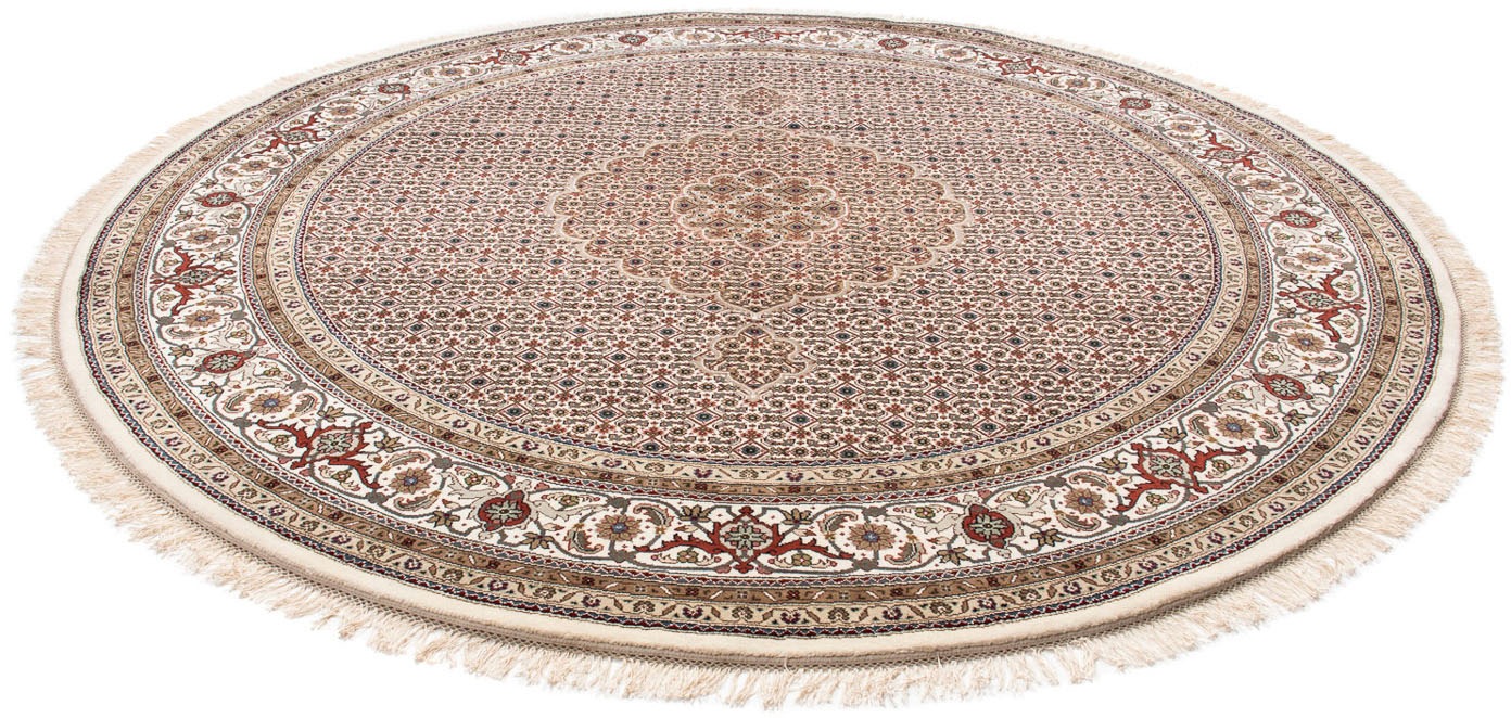 Image of morgenland Orientteppich »Perser - Täbriz rund - 249 x 249 cm - beige«, rund, 10 mm Höhe, Wohnzimmer, Handgeknüpft, Einzelstück mit Zertifikat bei Ackermann Versand Schweiz