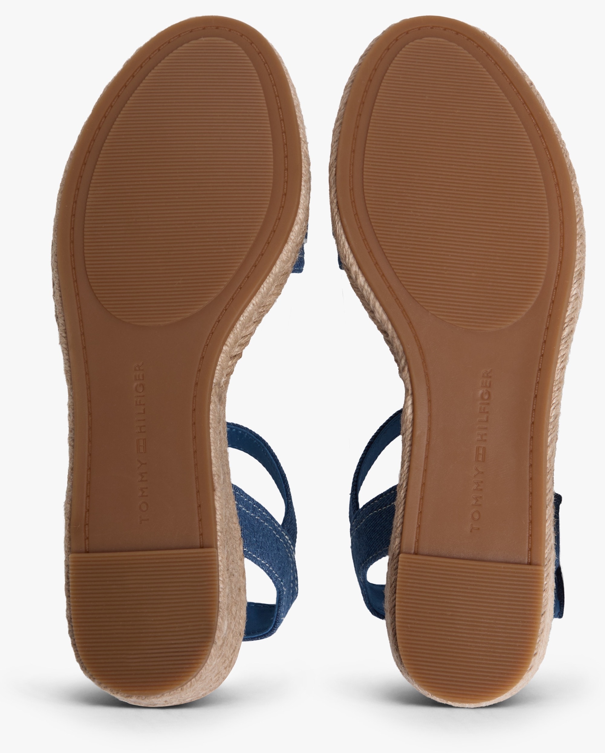 Tommy Hilfiger Sandales compensées »MID WEDGE ESPAD WEBBING«  chaussure d'été, sandale à brides avec garniture contrastée