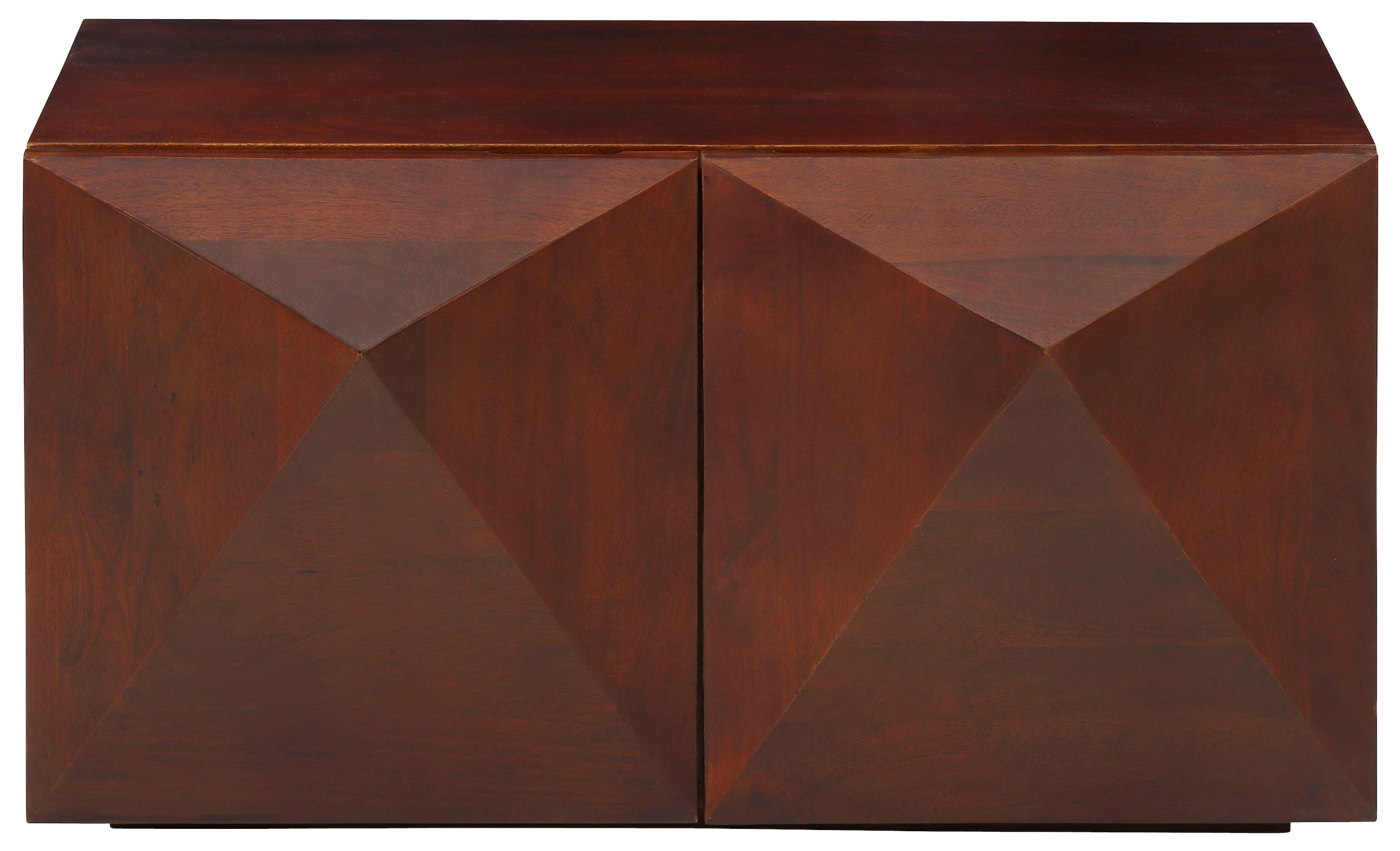 Home affaire Couchtisch »Diamond«, aus massivem Mangoholz mit 3D-Optik auf den Aussenseiten, Breite 90 cm
