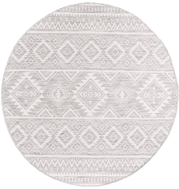 Carpet City Outdoorteppich »PALM3522« rund 5 mm Höhe Wetterfest & UV-beständig, für Balkon, Terrasse, Küche, flach gewebt