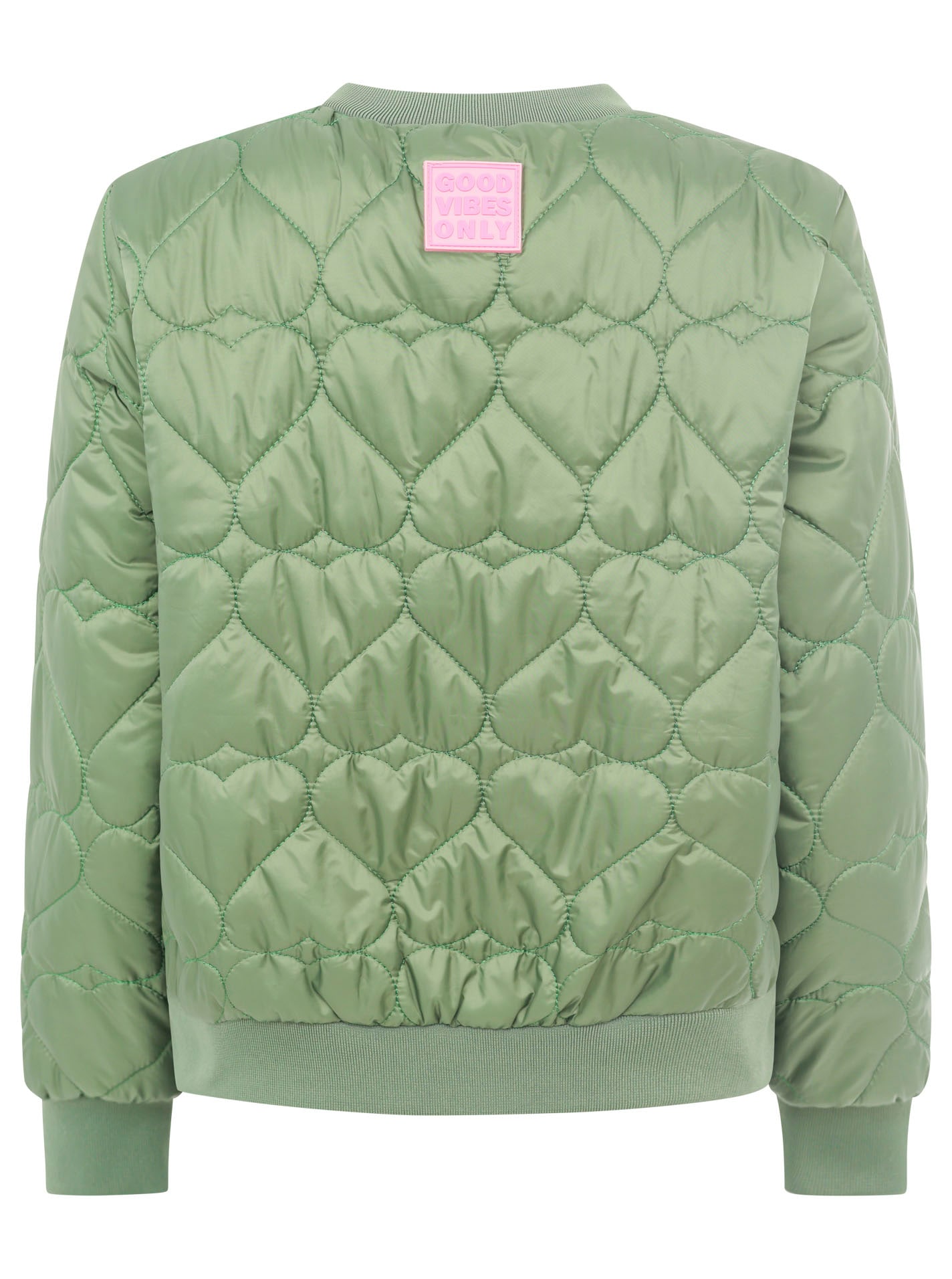 Zwillingsherz Veste bomber »"Be Happy"« sans capuche à la mode, détails contrastés, coupe régulière, manches longues, avec patch cœur
