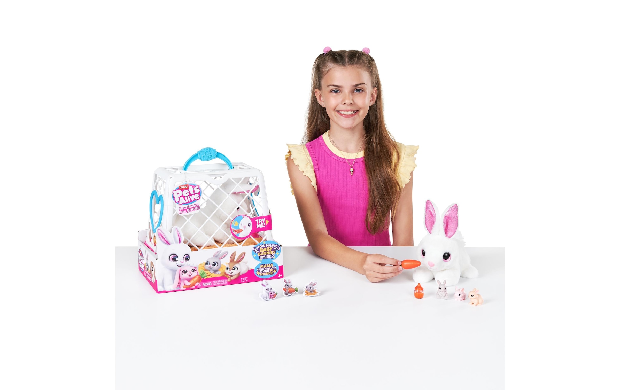 ZURU Plüschfigur »Alive Mama Bunny and Baby Surprise assortiert«
