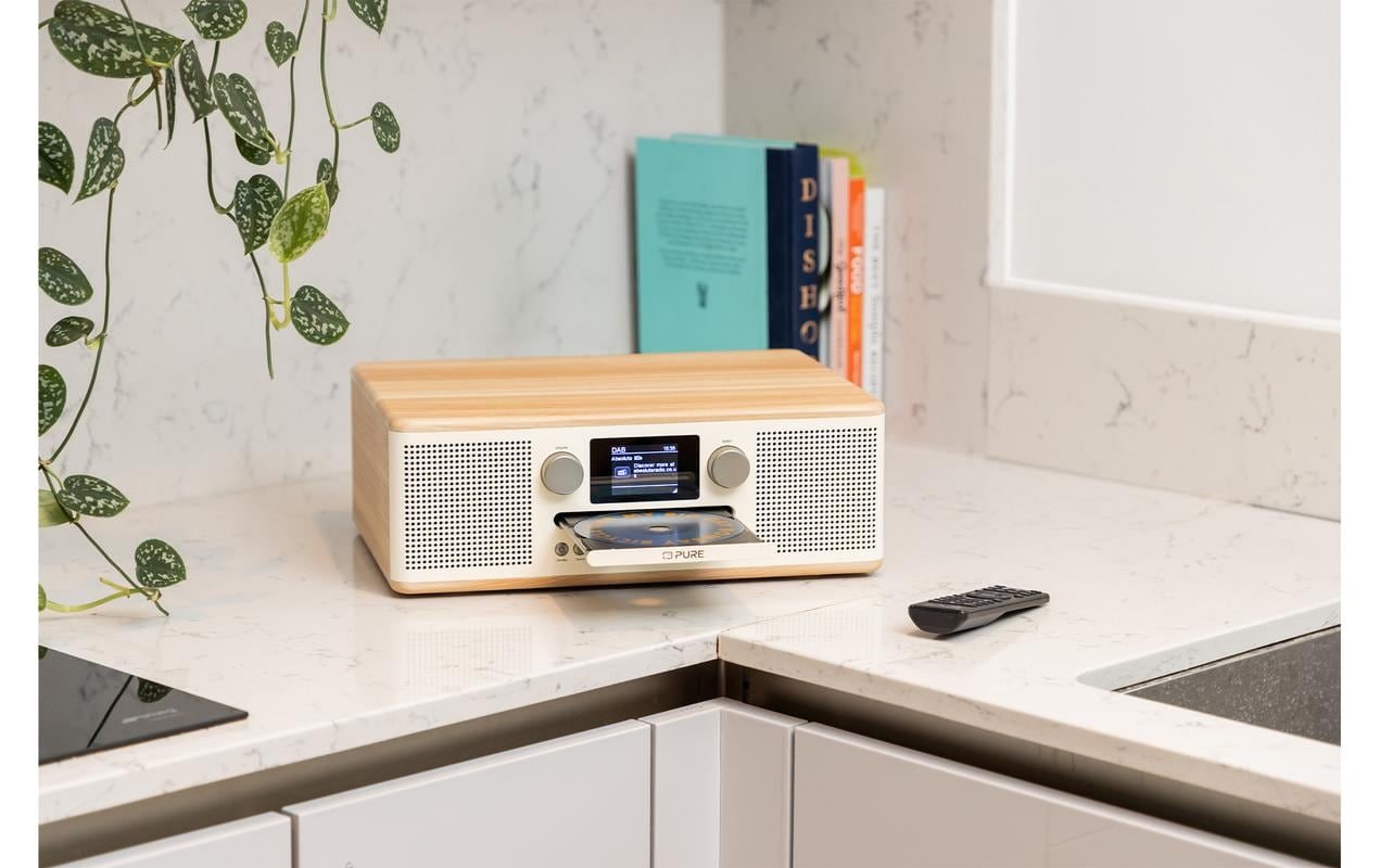 Pure Digitalradio (DAB+) »Classic C-D6 Eiche/Weiss«, (Bluetooth Digitalradio (DAB+)-FM-Tuner)