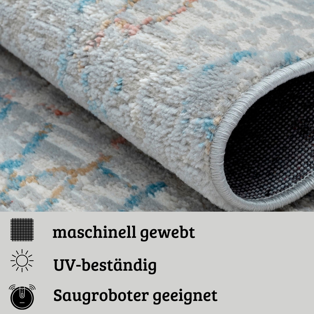 GOODproduct Tapis »Jaxyn« Rectangulaire 8 mm Höhe Kurzflor, modernes Design, pflegeleicht, Wohnzimmer