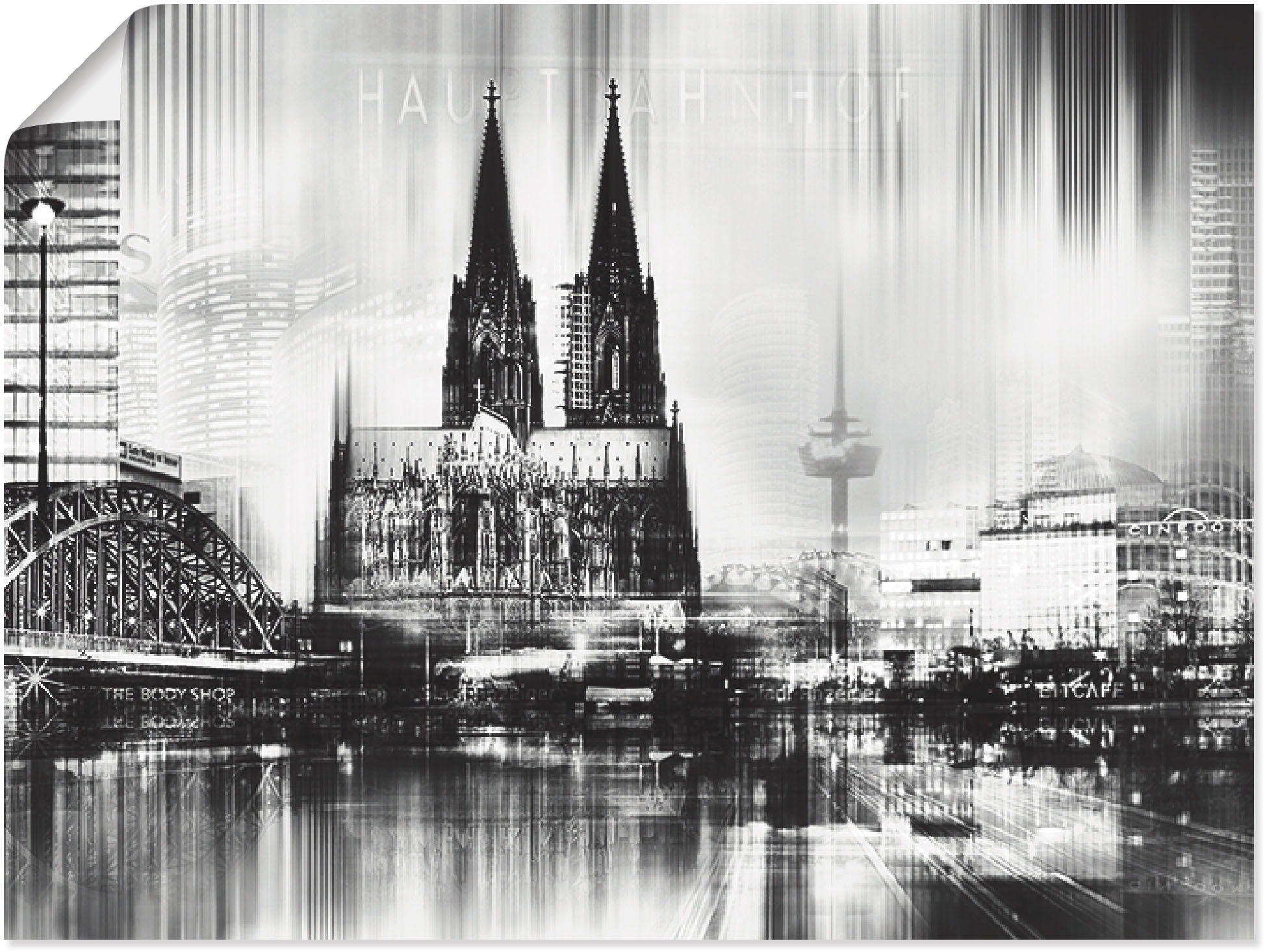 Image of Artland Wandbild »Köln Skyline Abstrakte Collage 08«, Deutschland, (1 St.), in vielen Grössen & Produktarten -Leinwandbild, Poster, Wandaufkleber / Wandtattoo auch für Badezimmer geeignet bei Ackermann Versand Schweiz