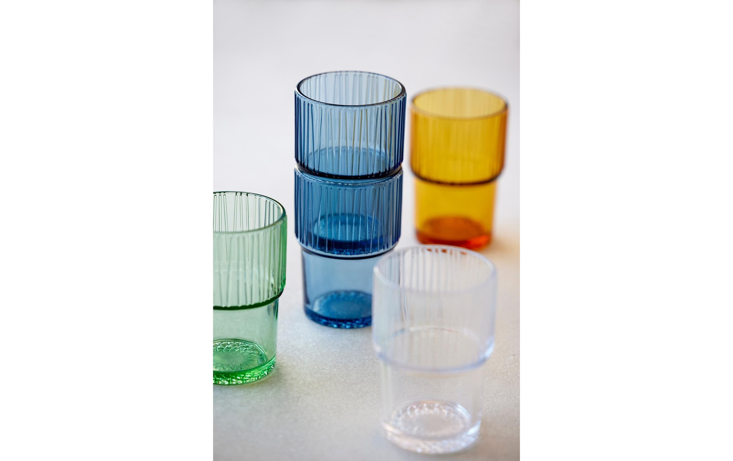 Bitz Verre à latte macchiato »Macchiato Becher Kusintha 380 ml, 4 Stück, Blau«