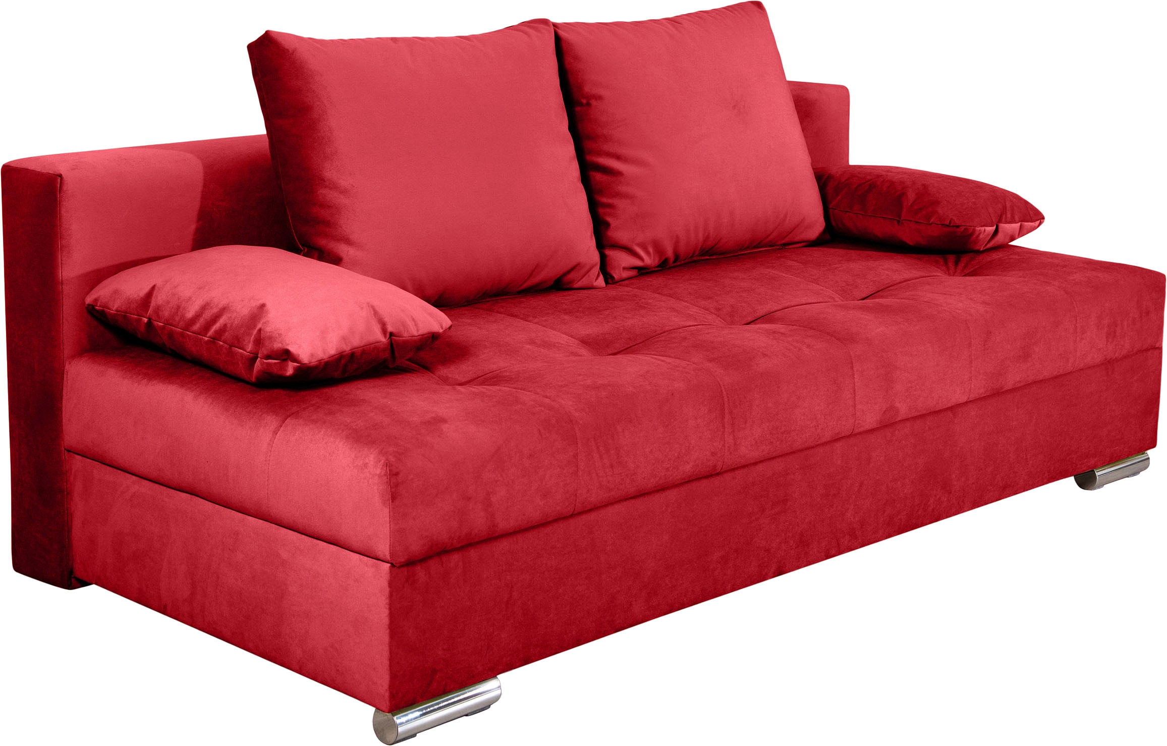 COLLECTION AB Schlafsofa »Tania mit Bettfunktion und Bettkasten«, komfortabler Sitzkomfort: Federkern-Polsterung, inklusive Rückenkissen