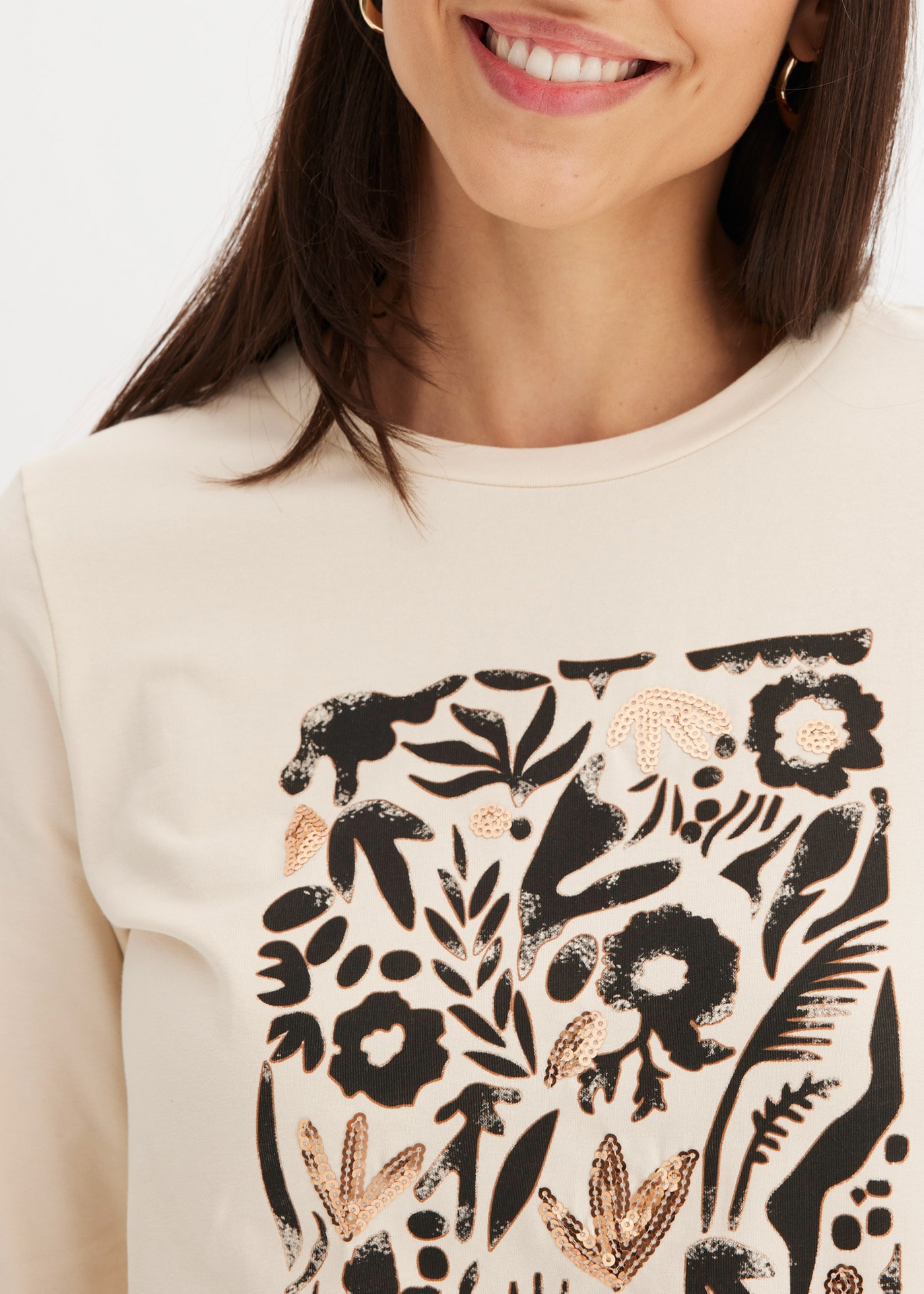 bonprix T-shirt à manches longues 1 Slim fit Passform, Langarm, für Frühling und Sommer