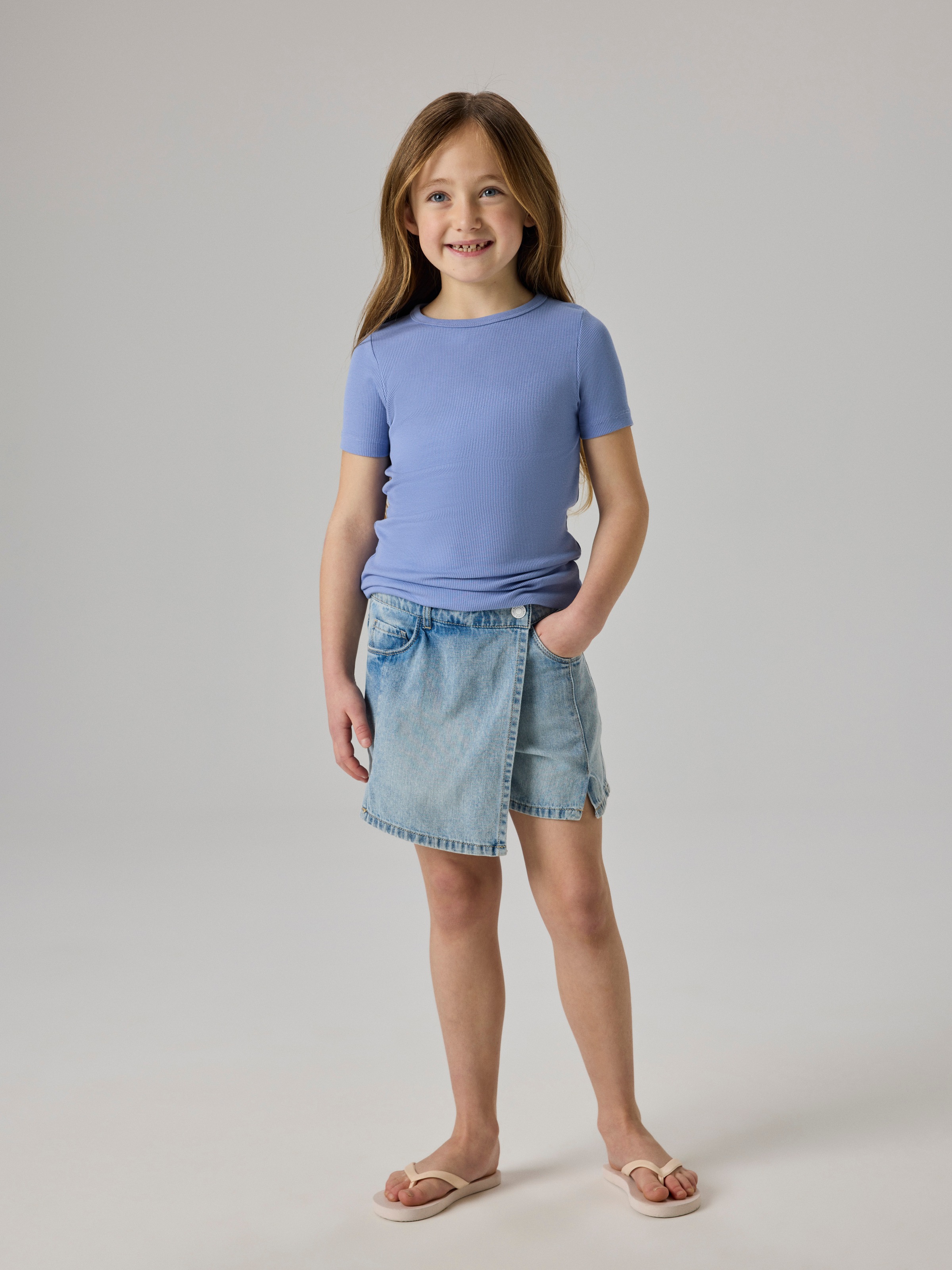 Name It T-shirt à manches courtes »NKFNAKAL SS SLIM TOP NOOS« Mélange de coton, jersey, manches courtes