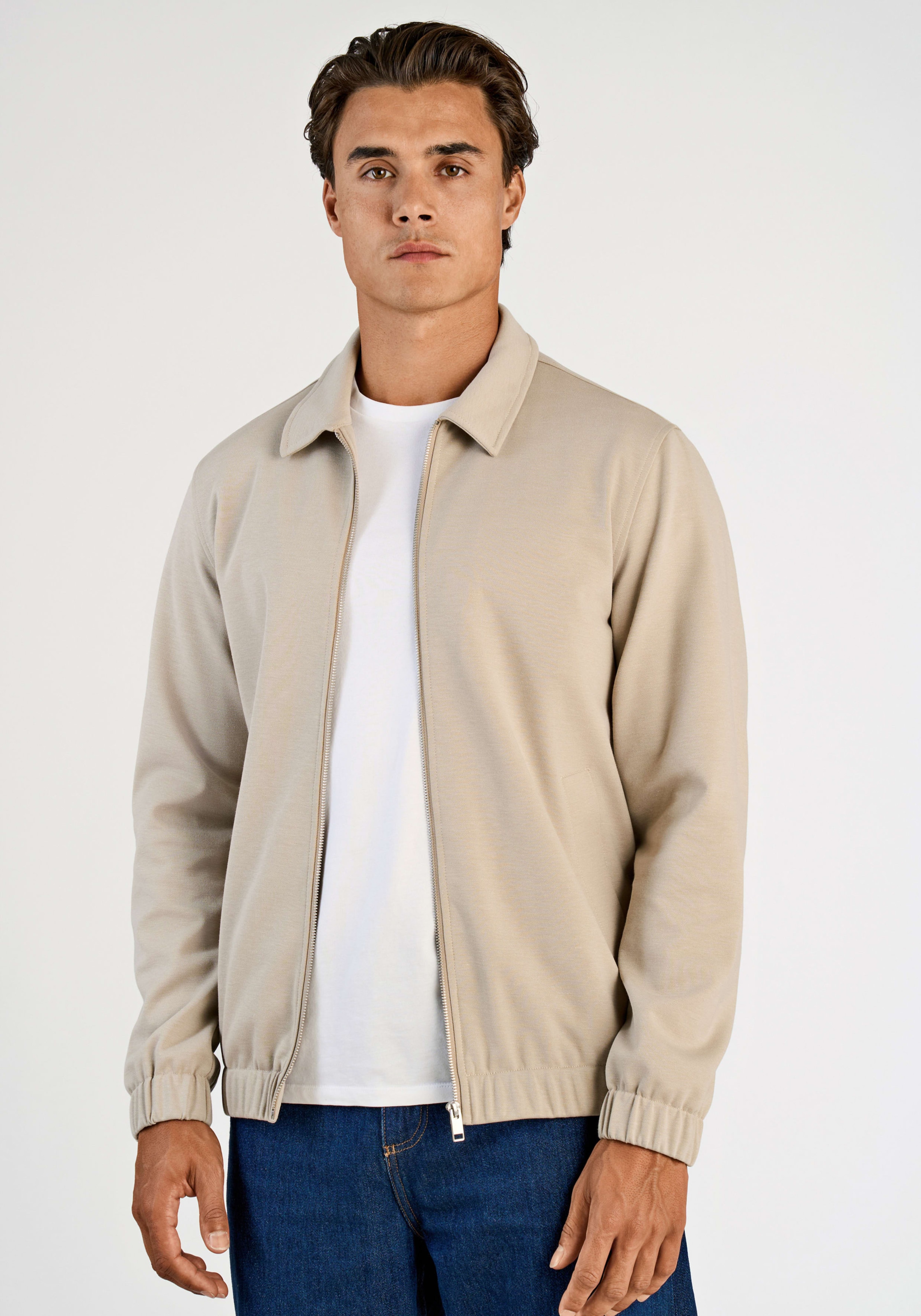 Image of LINDBERGH Blouson ohne Kapuze mit Hemdkragen und Reissverschluss