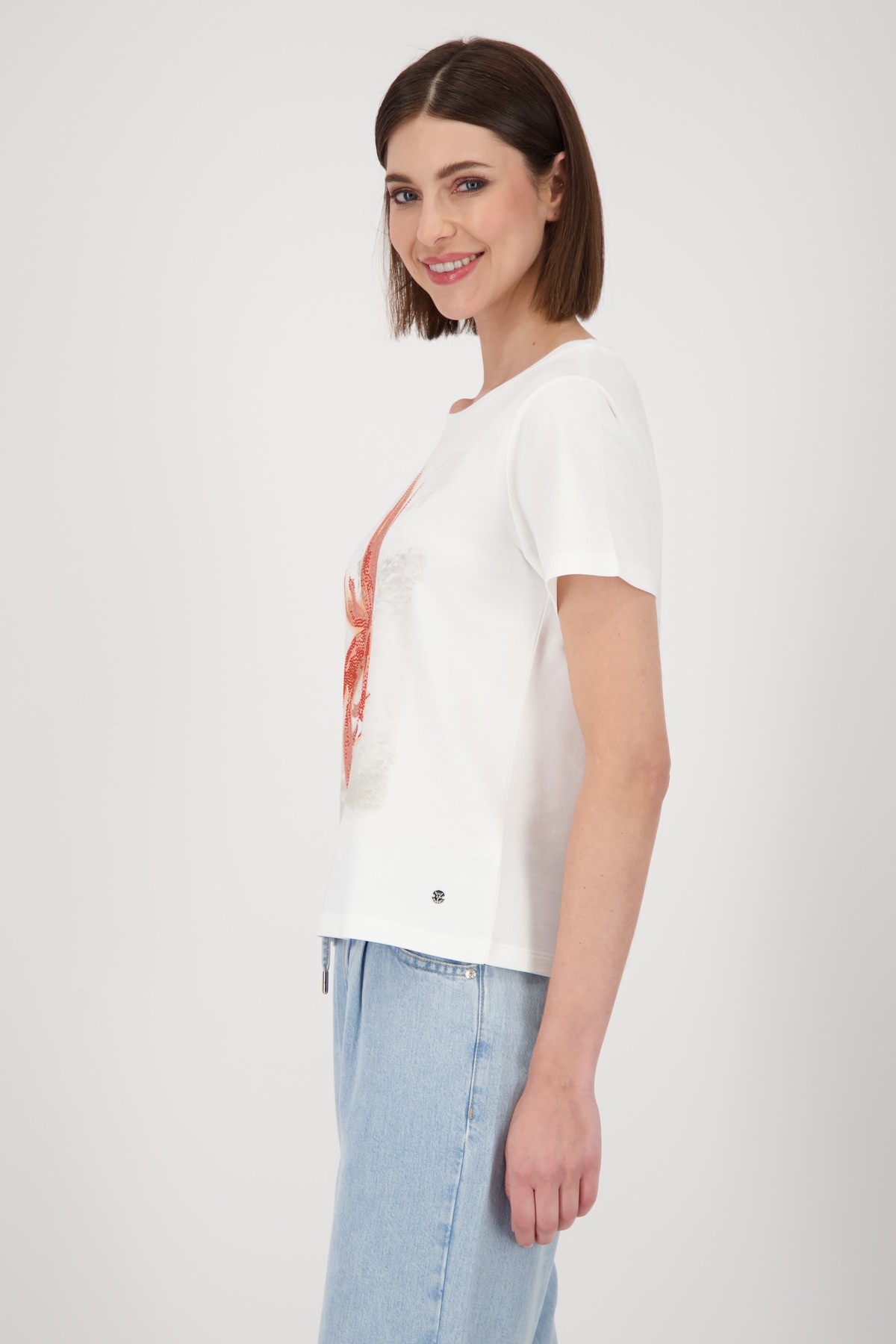 Monari T-Shirt »Shirt Schmuck Goldfarbenfisch«, Mit Rundhalsausschnitt