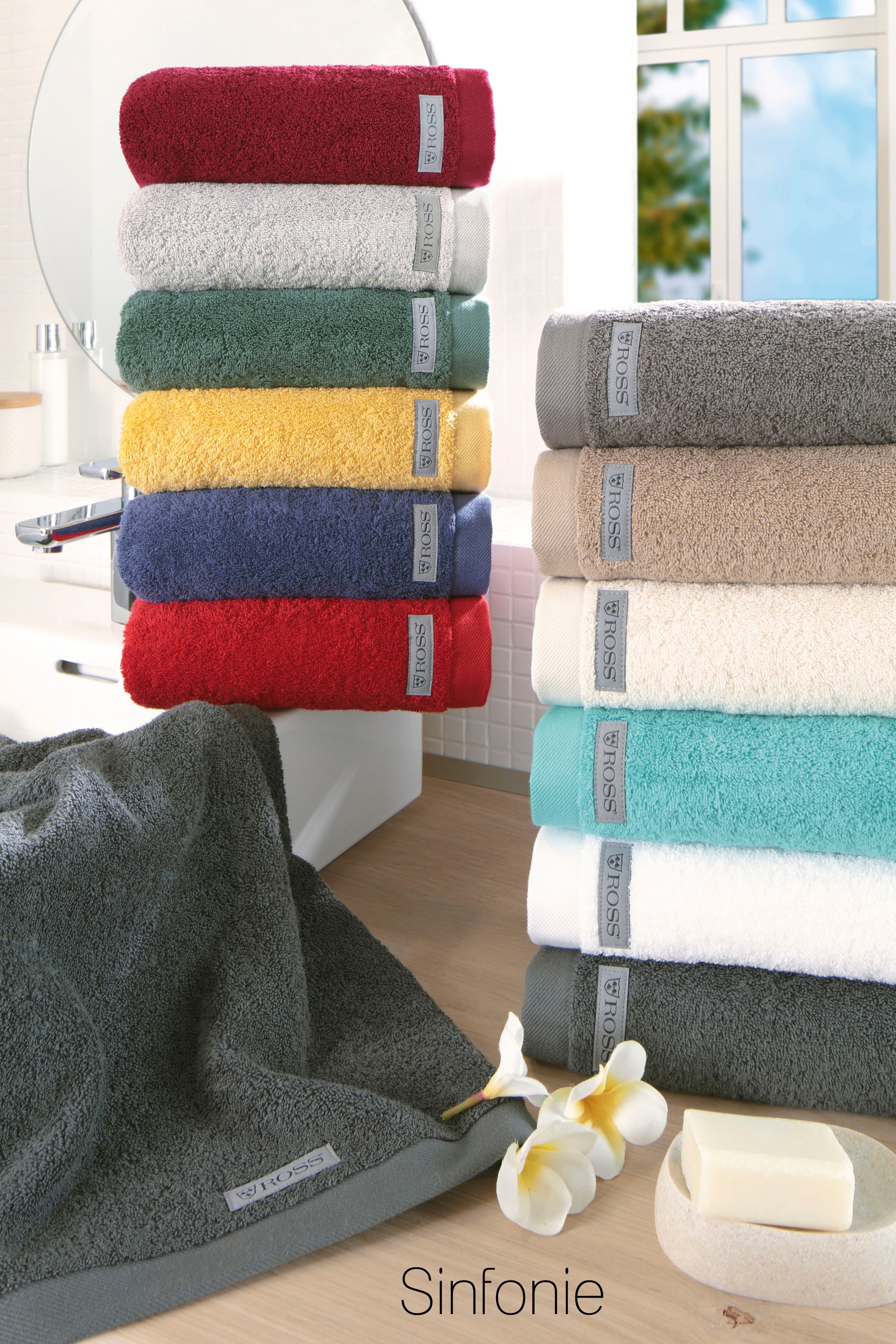 ROSS Drap de douche »Sinfonie« in modernen Unifarben