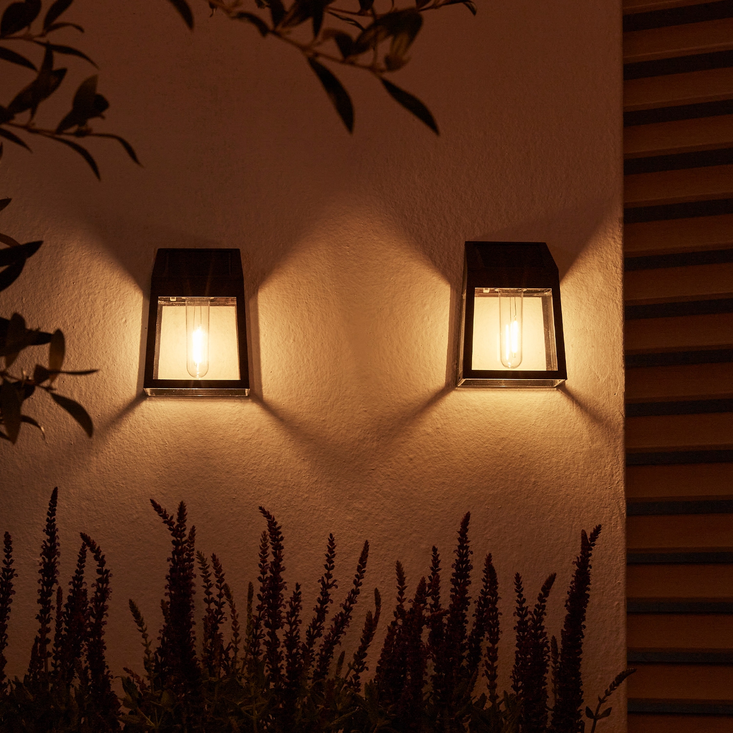 LUXFORM Lampe murale extérieure »Solar-Wandleuchte - Vigo - LED - 3 Stück« Module LED 3 cuis alimenté par énergie solaire