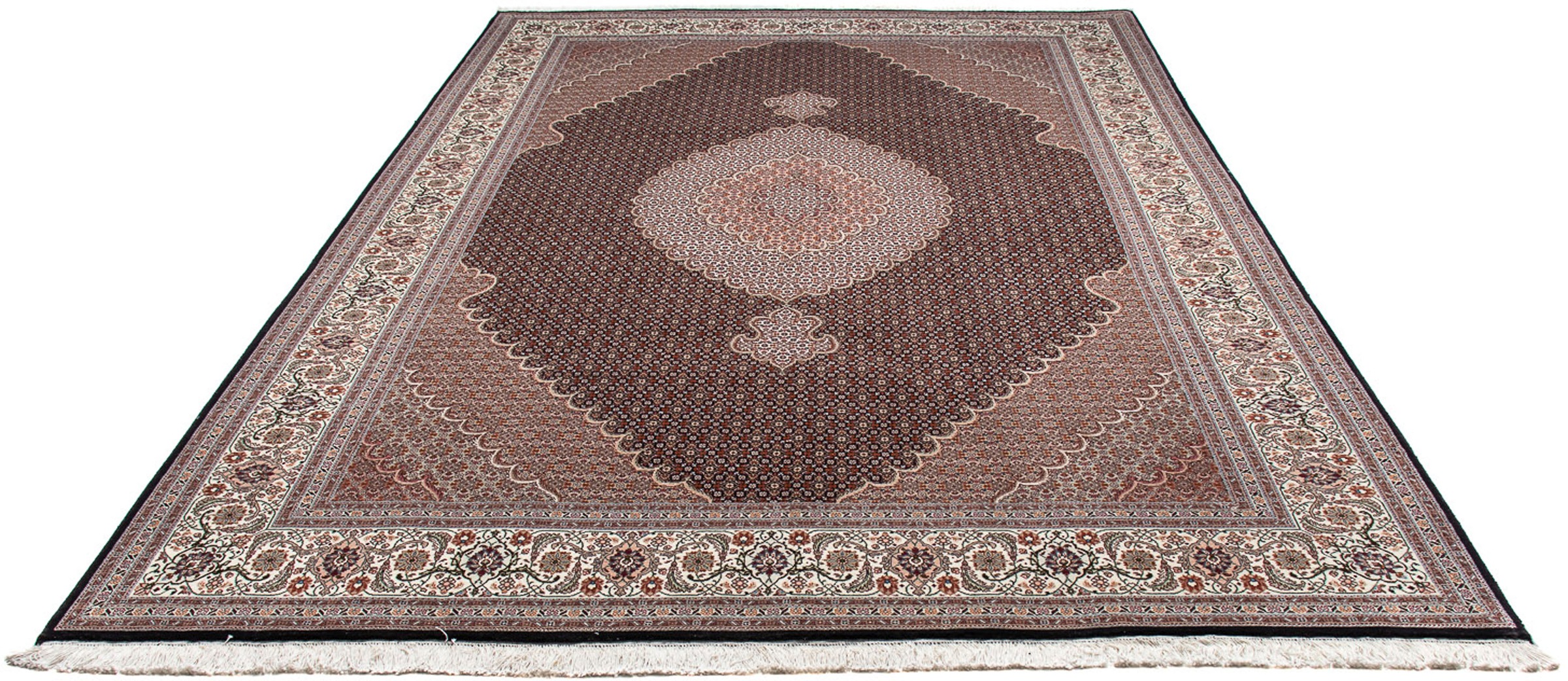 Image of morgenland Orientteppich »Perser - Täbriz - 308 x 200 cm - dunkelblau«, rechteckig, 10 mm Höhe, Wohnzimmer, Handgeknüpft, Einzelstück mit Zertifikat bei Ackermann Versand Schweiz