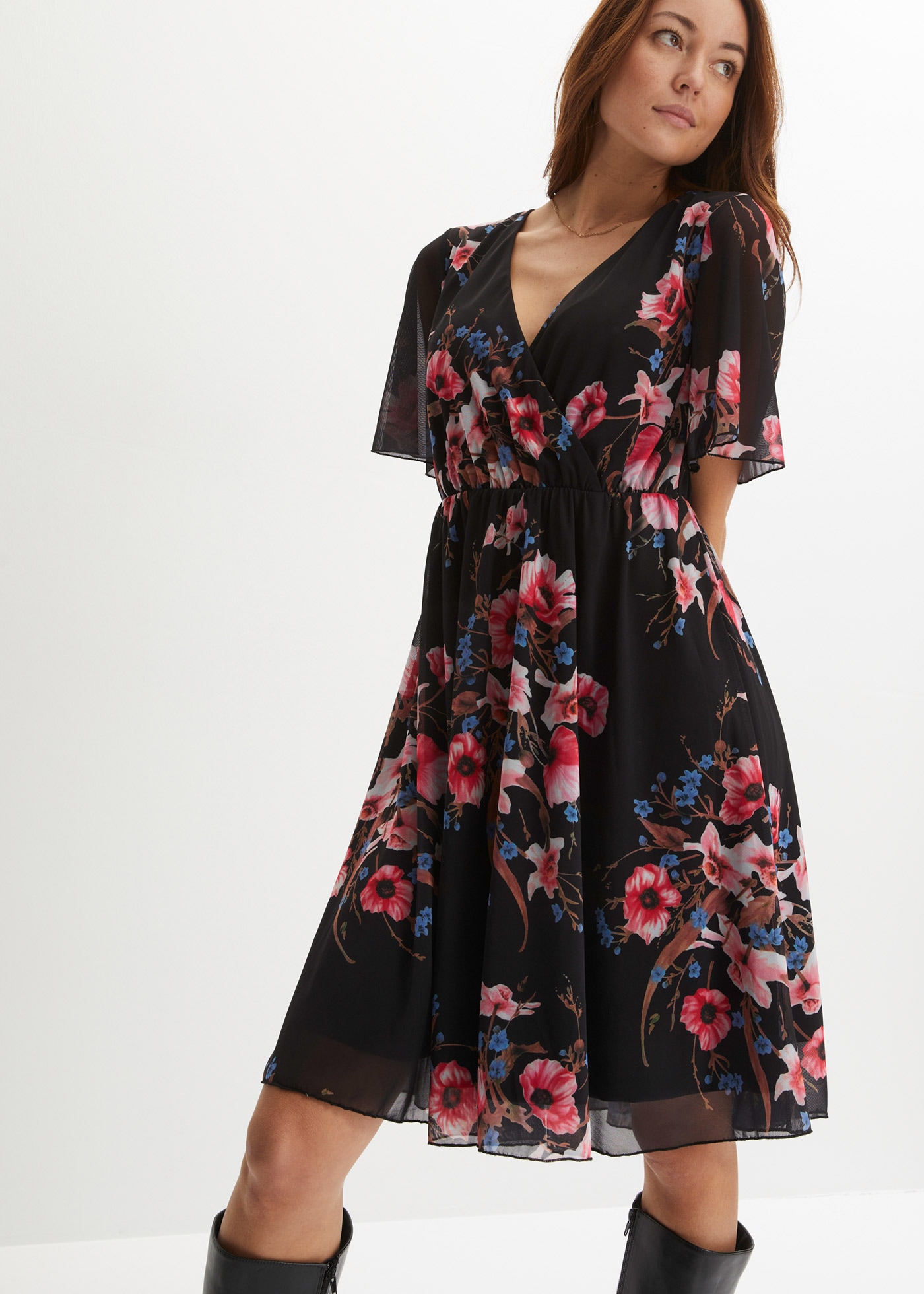 Image of bonprix Minikleid für den Alltag, aus Polyester und Elasthan, ausgestellte Passform